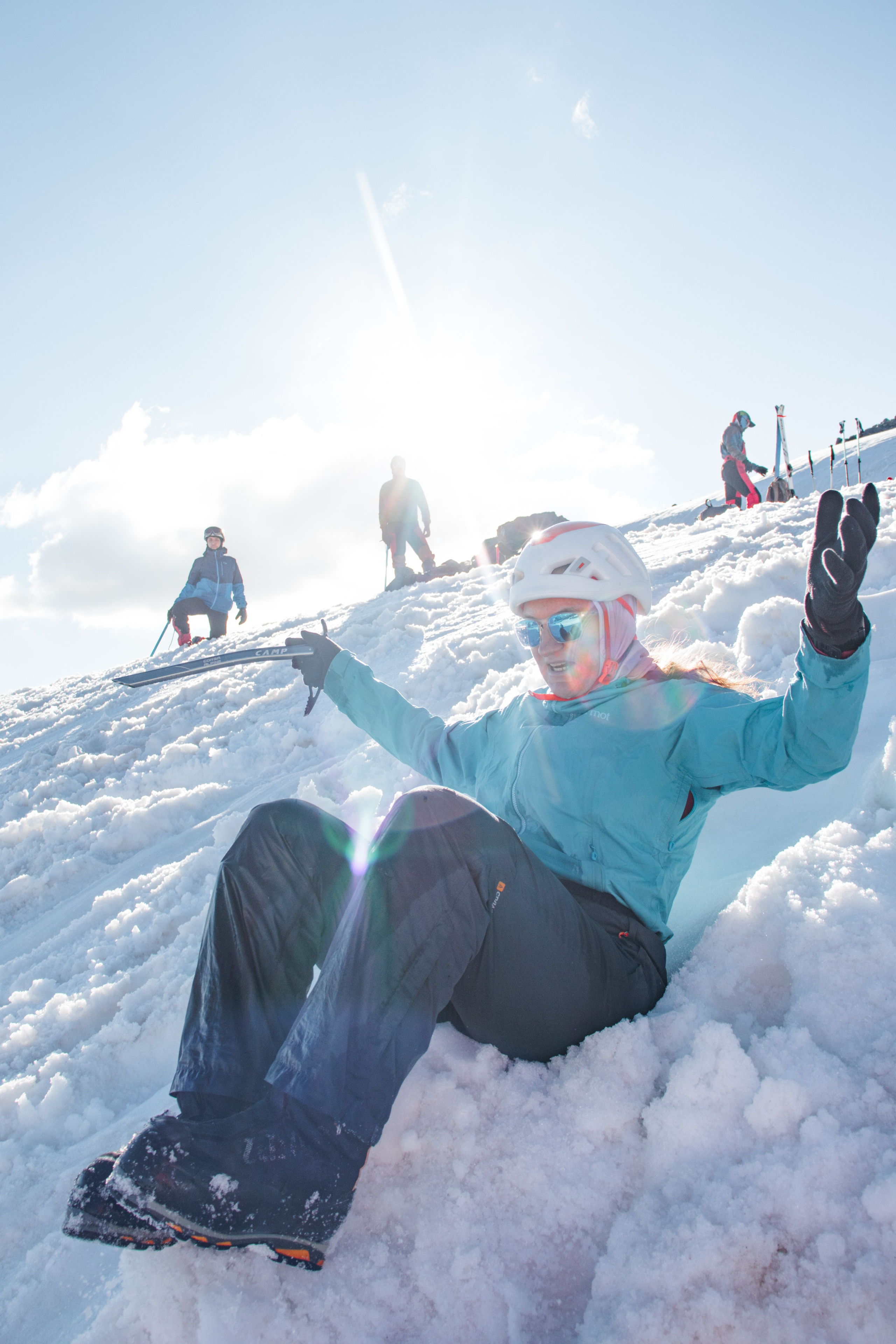 Снежно-ледовые занятия. Фотограф на трекинг и восхождение Эльбрус, Приэльбрусье. Елизавета Бобок