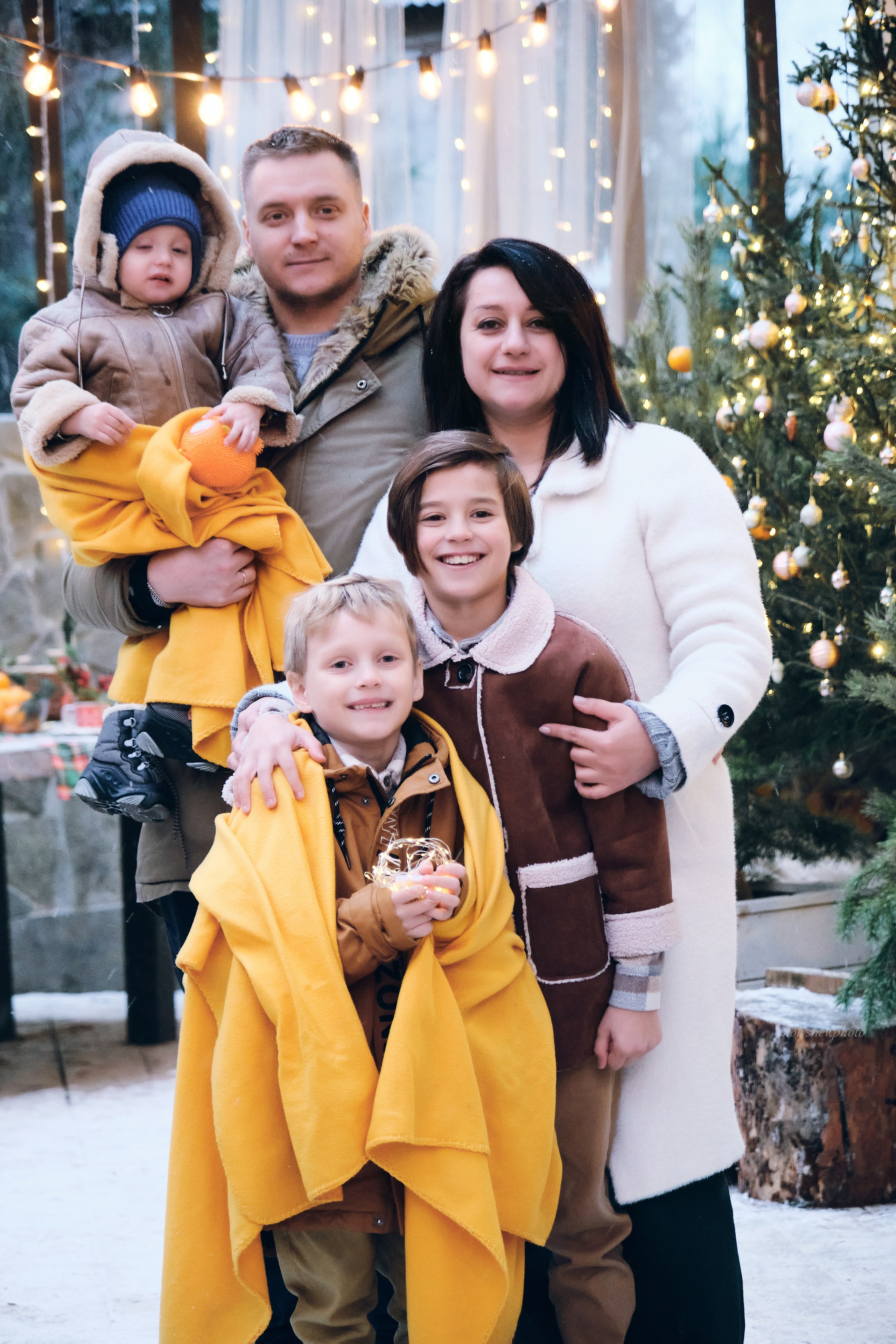 новогодняя семейная фотосессия в Коломне