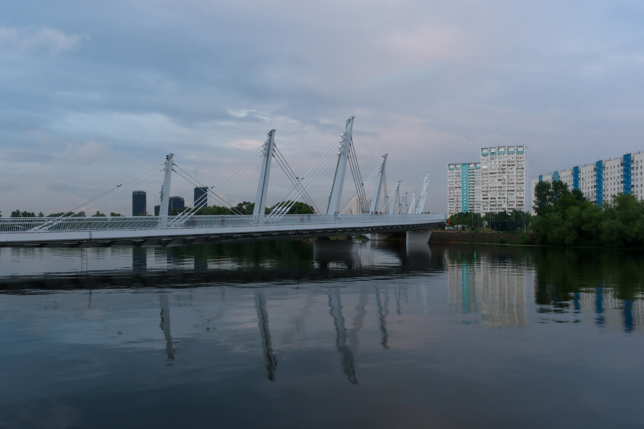 Мост через Нагатинский затон. Михаил Мулач | Архитектурный фотограф