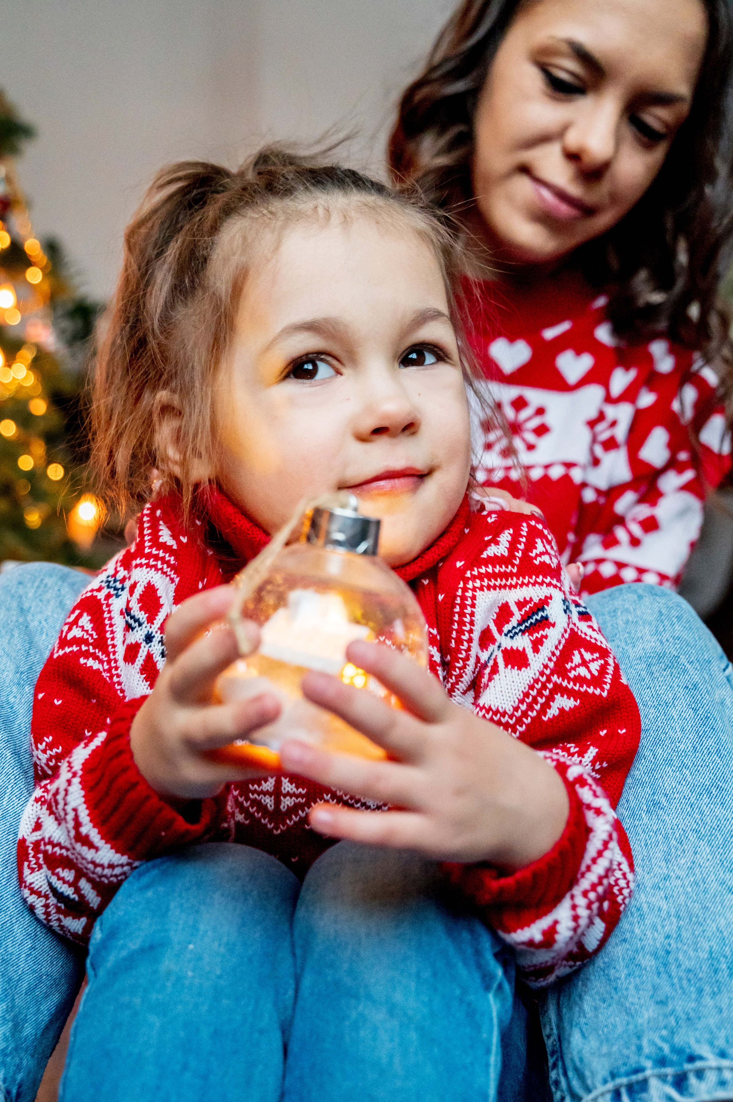 Новогодняя съёмка для мамы и дочки