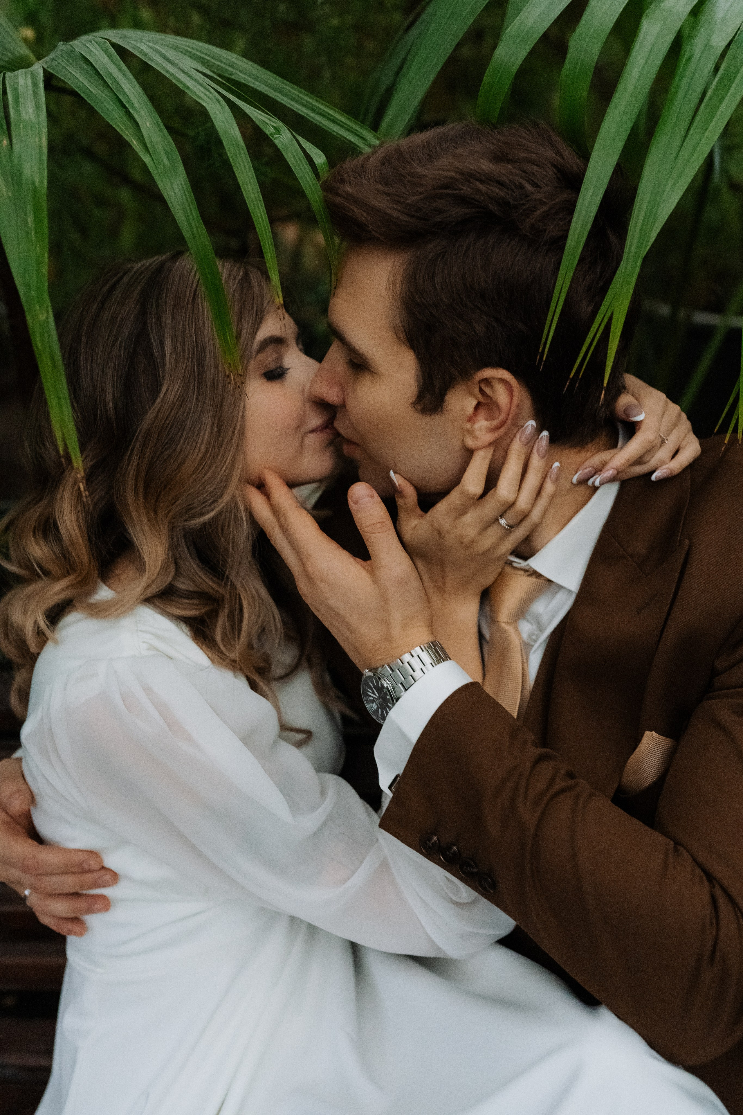 Свадебная фотосессия в оранжерее, Москва. Свадебный фотограф в Москве Анна Полушина