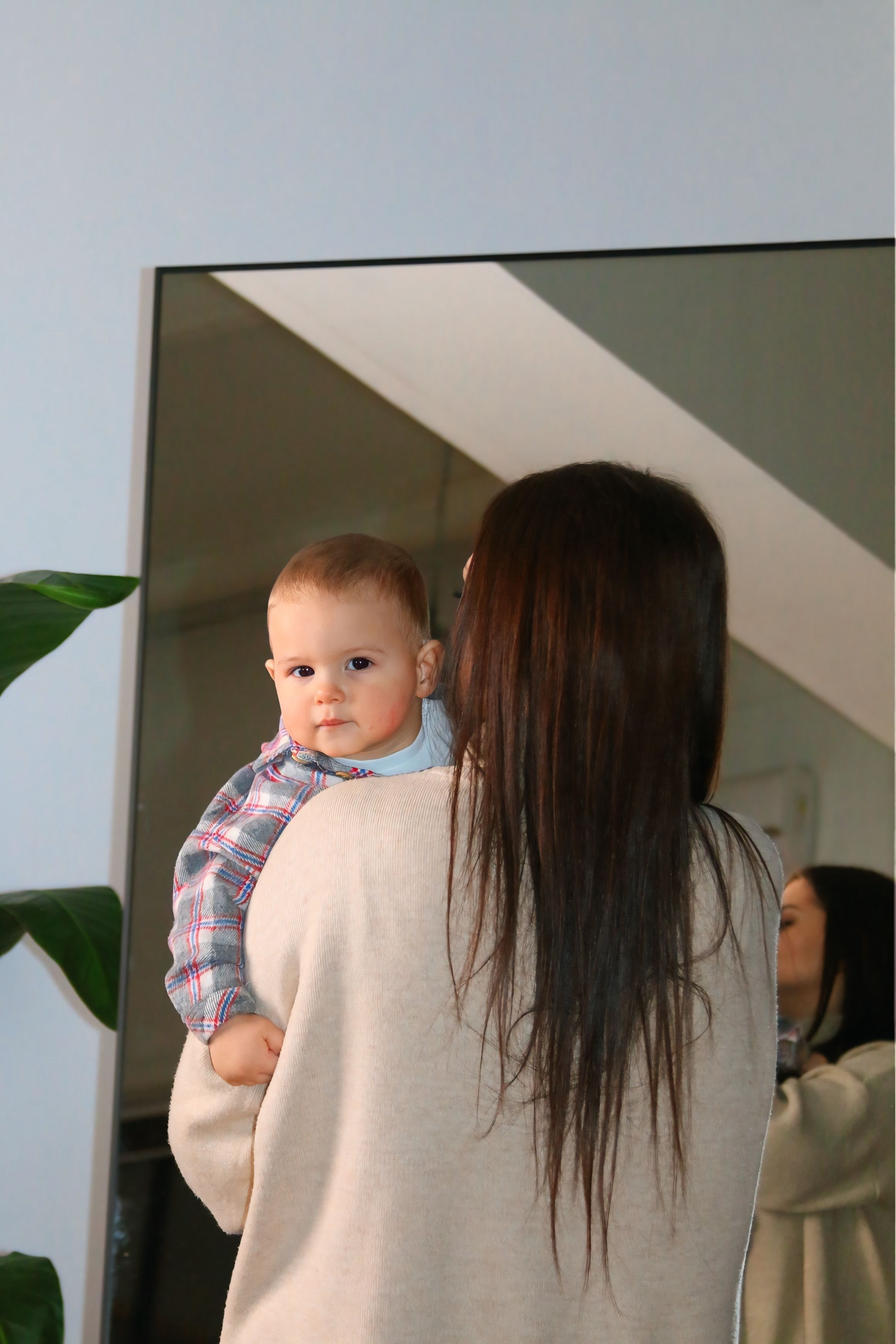 Новогодняя фотосессия мамы с сыном