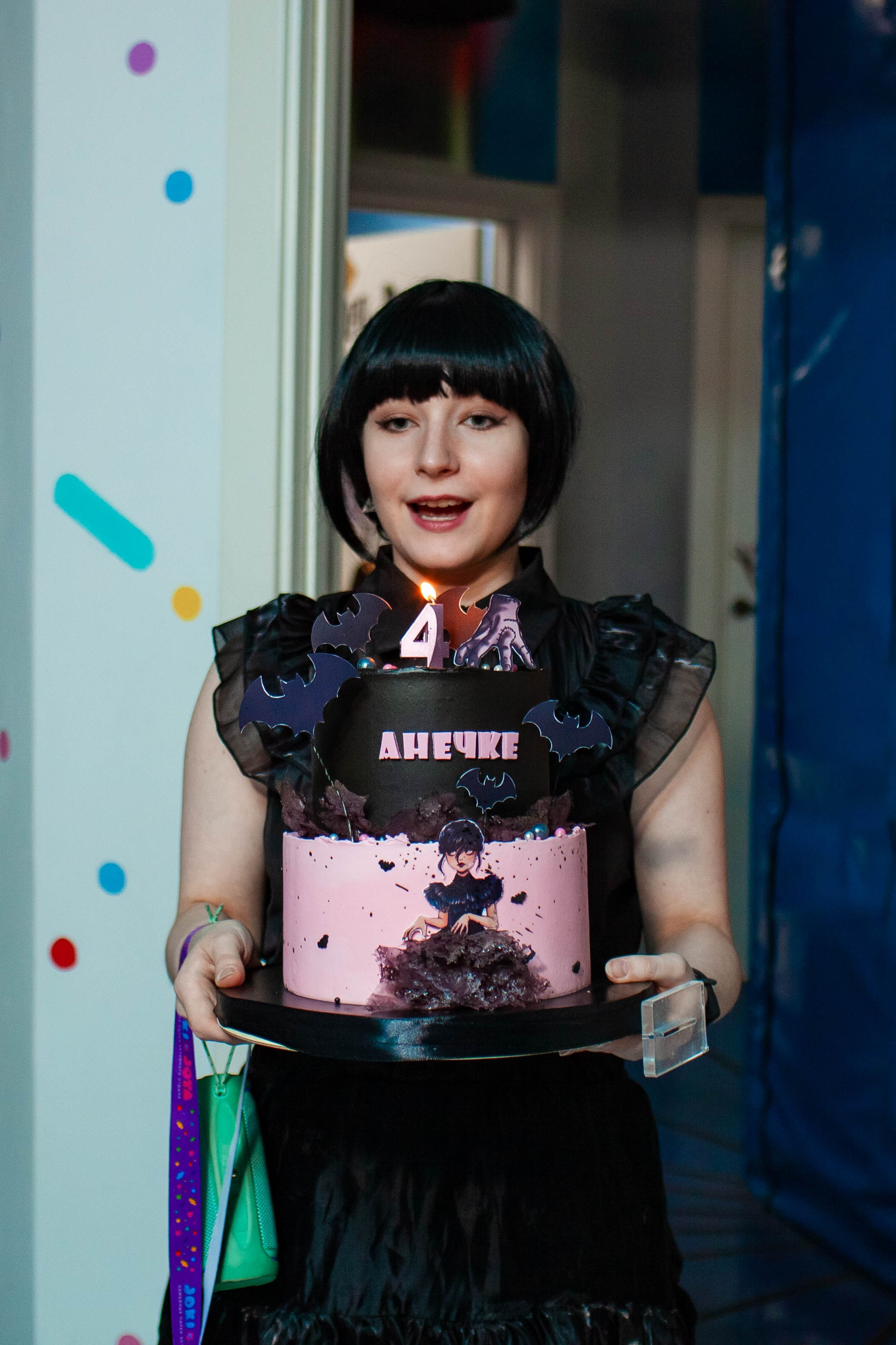 День Рождения Анечки в стиле Уэнсдей. Детский и семейный фотограф в Санкт-Петербурге Елизавета Сорокина