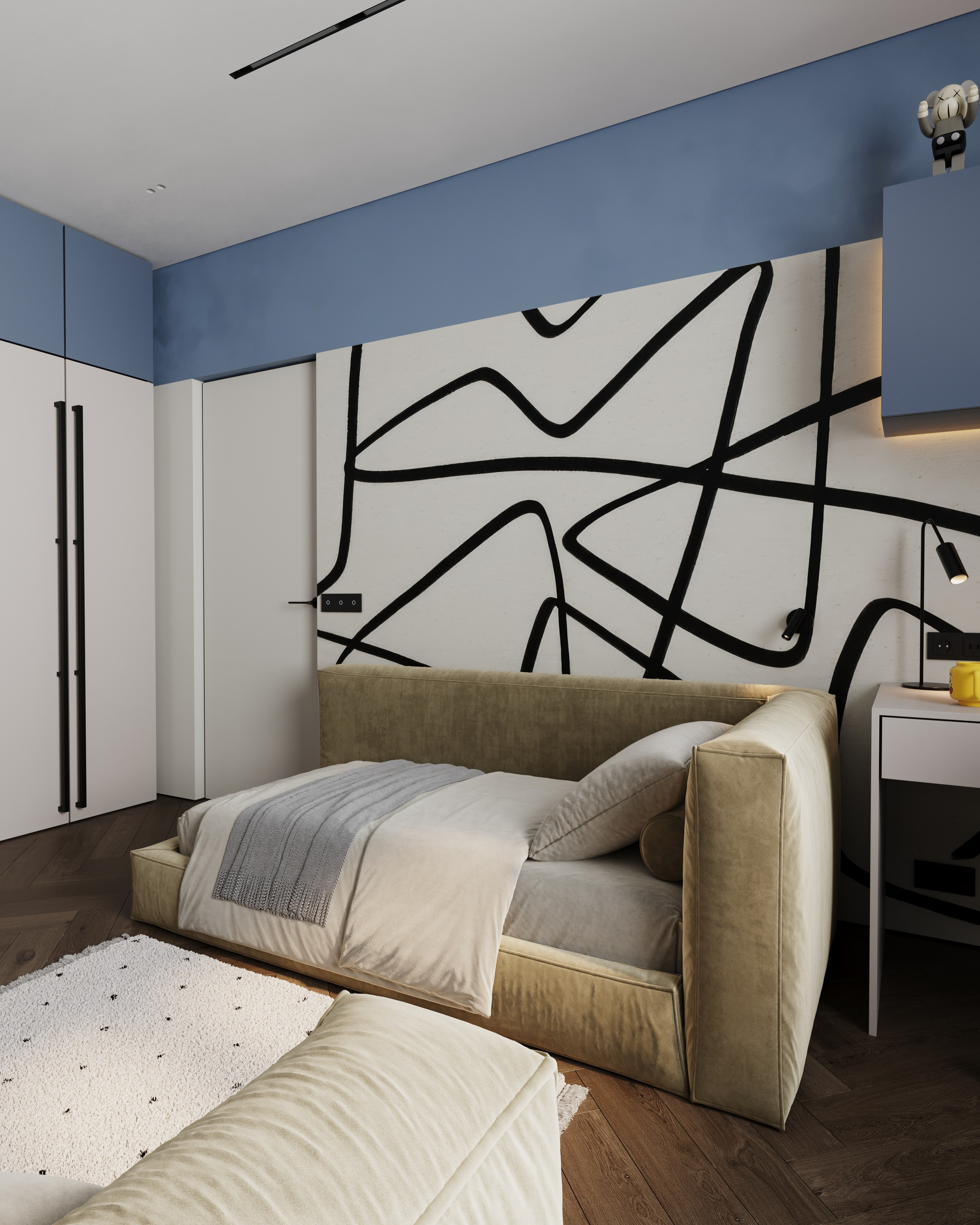 Детская для мальчиков ЖК Зеленые кварталы. Визуализации интерьера