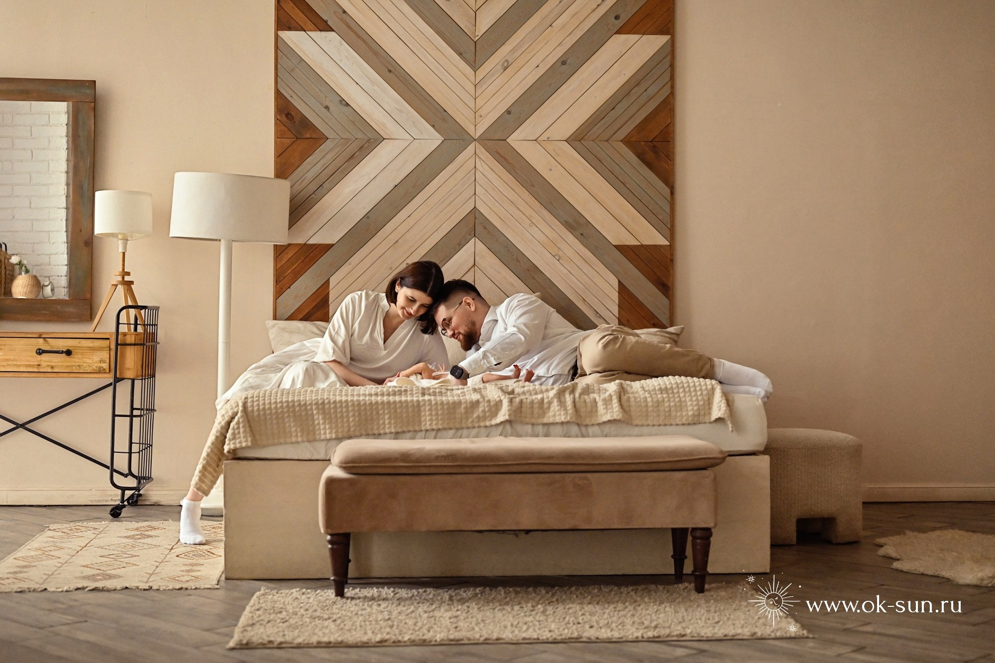 Фотосессия с новорожденным ребенком в студии