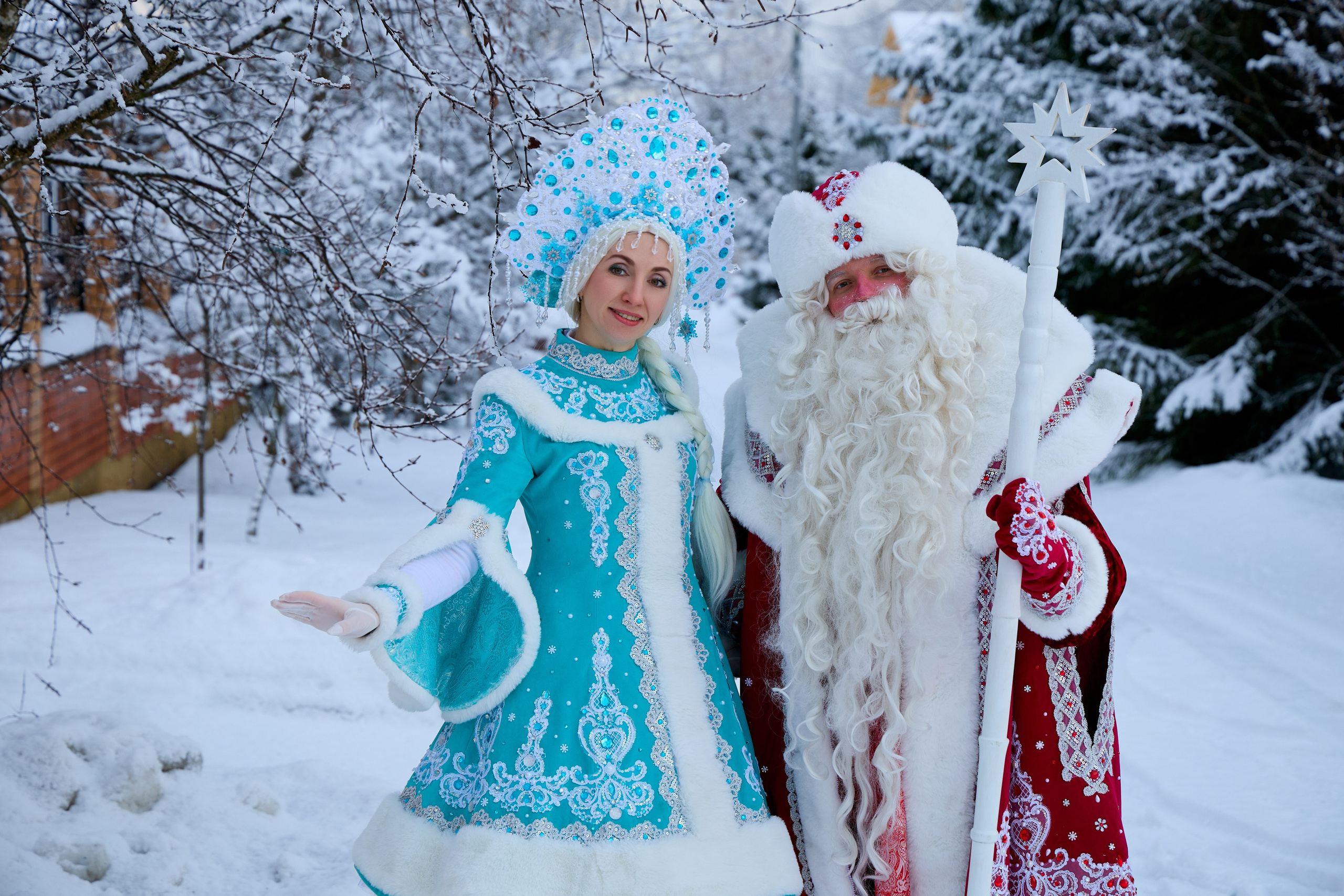 Дед Мороз и Снегурочка. Свадебный фотограф Москва и Московская область Борисов Сергей