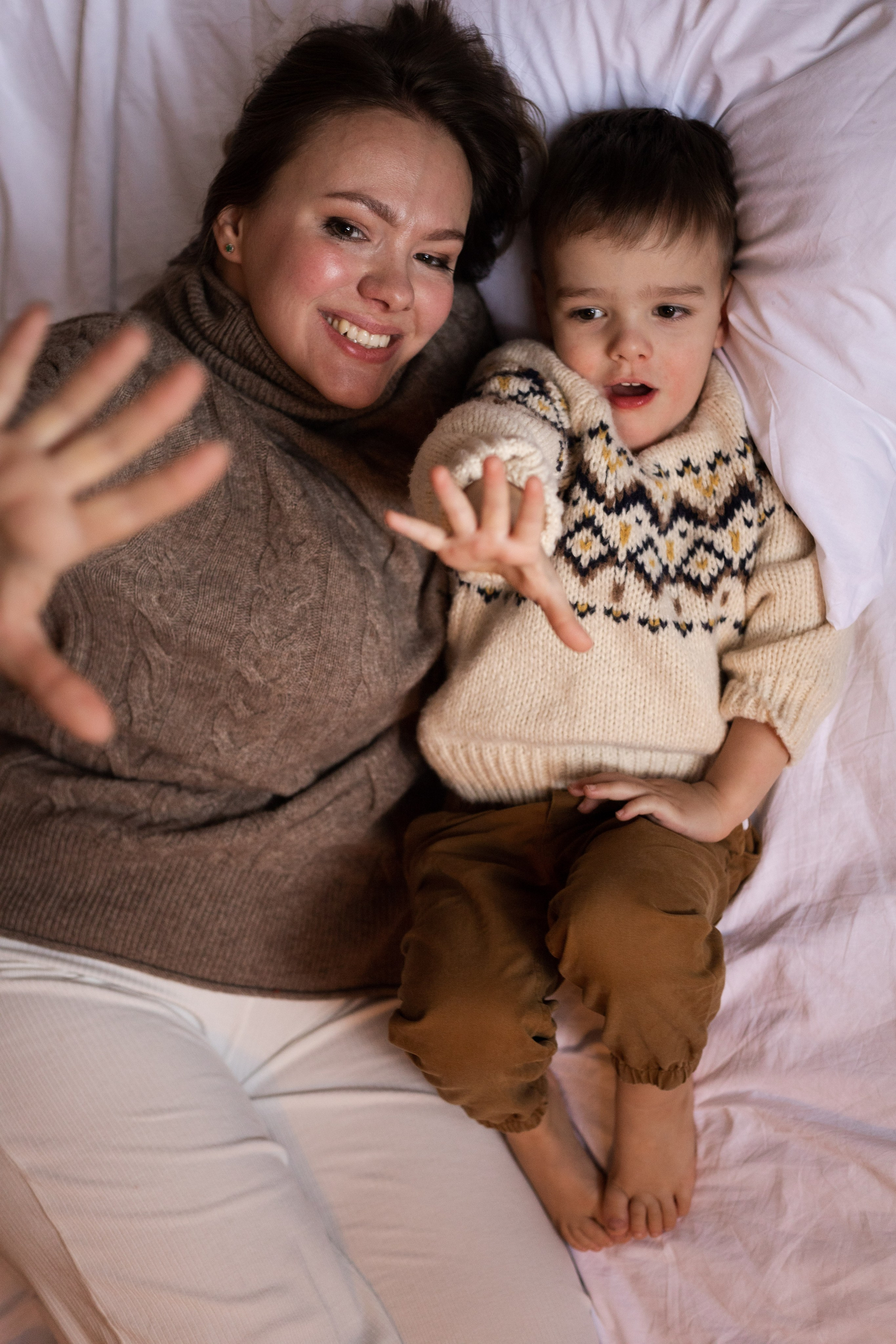 Елена и Николас. Новогодняя фотосессия в студии. Семейный и детский фотограф в Санкт-Петербурге Павлова Елена