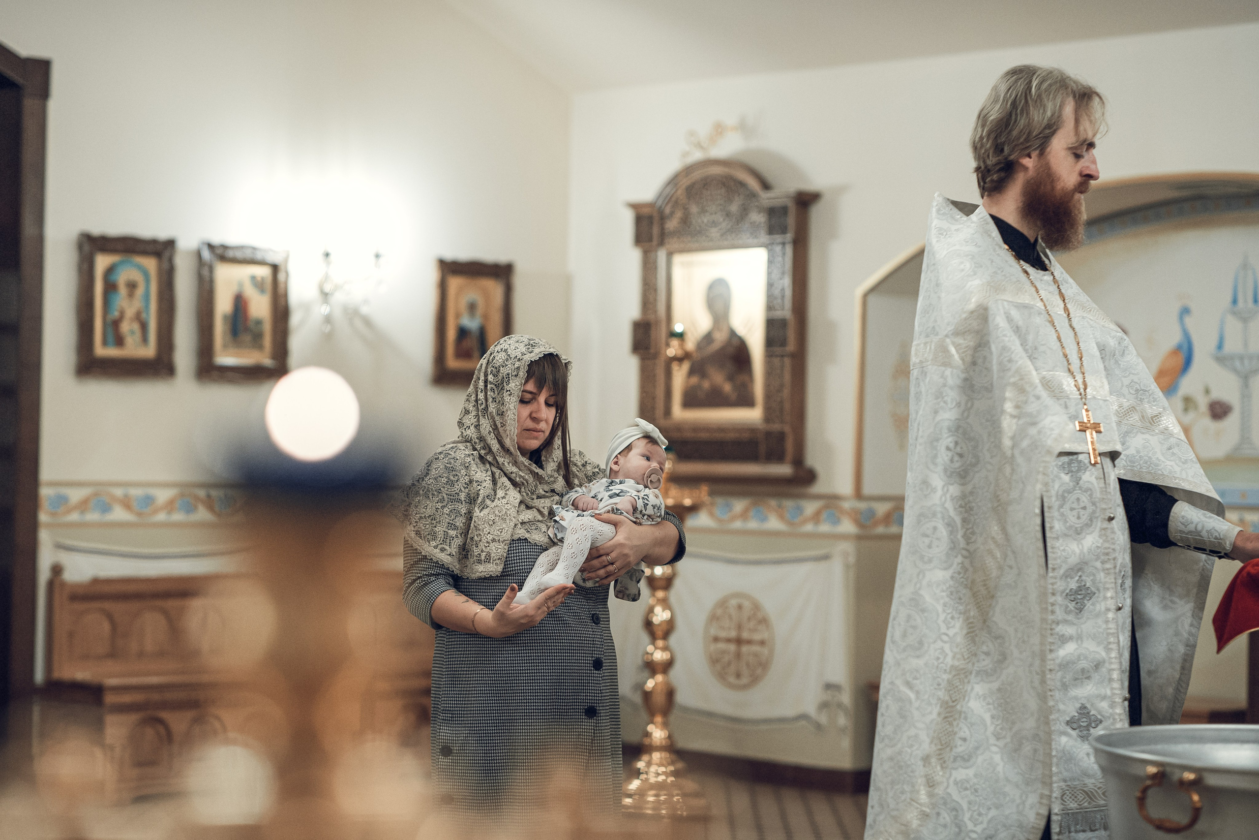 Крещение Полины. Фотограф на крещение в Рязани. Семейный фотограф