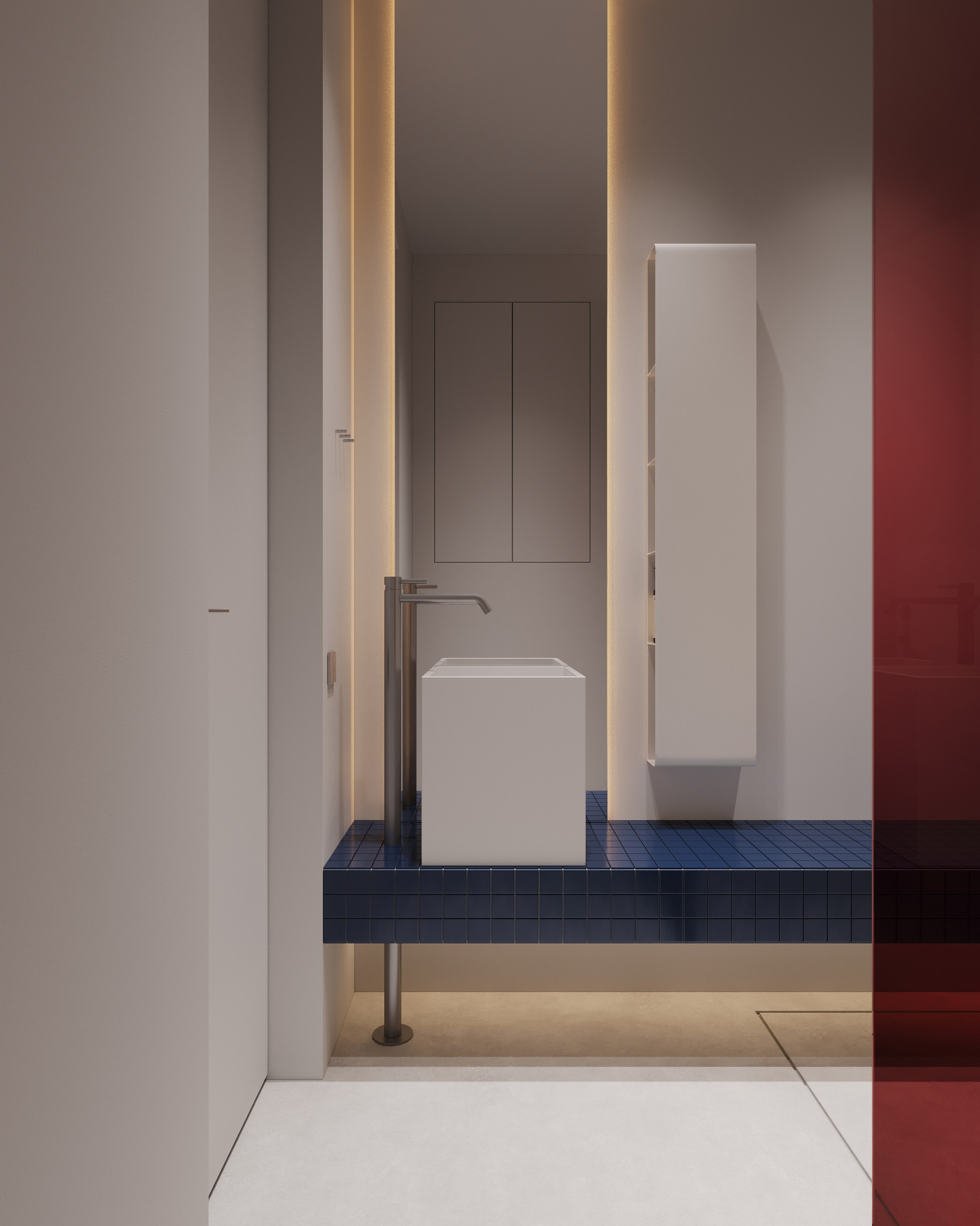 Душевая в стиле минимализм