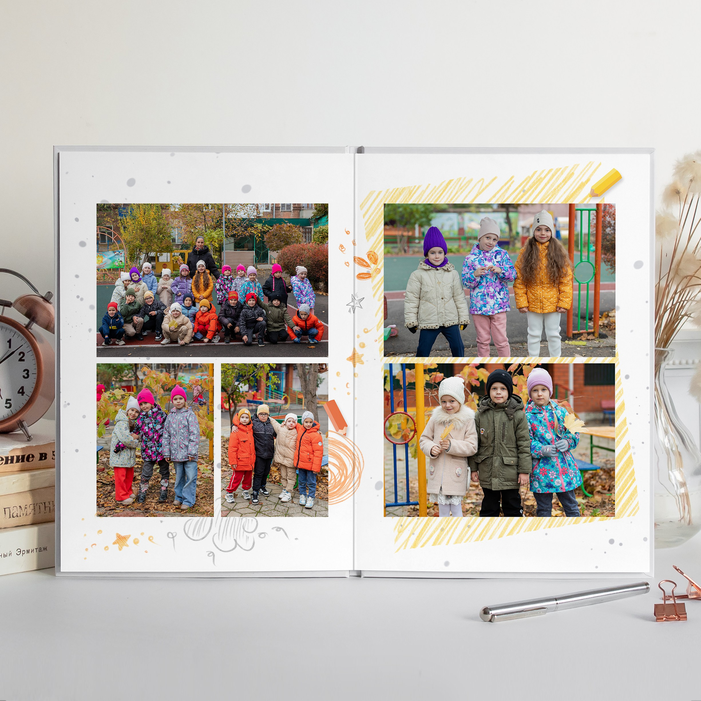 Детские садики (4 разворота) КАРАНДАШИ. ФОТОГРАФ ВЫПУСКНЫХ АЛЬБОМОВ в Краснодаре Ворчик Татьяна