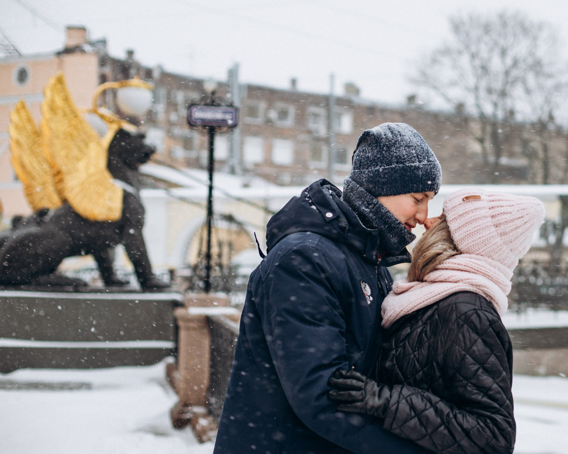 Юрий и Ирина в феврале. Фотопрогулка в Петербурге. Индивидуальный и семейный фотограф в Санкт-Петербурге