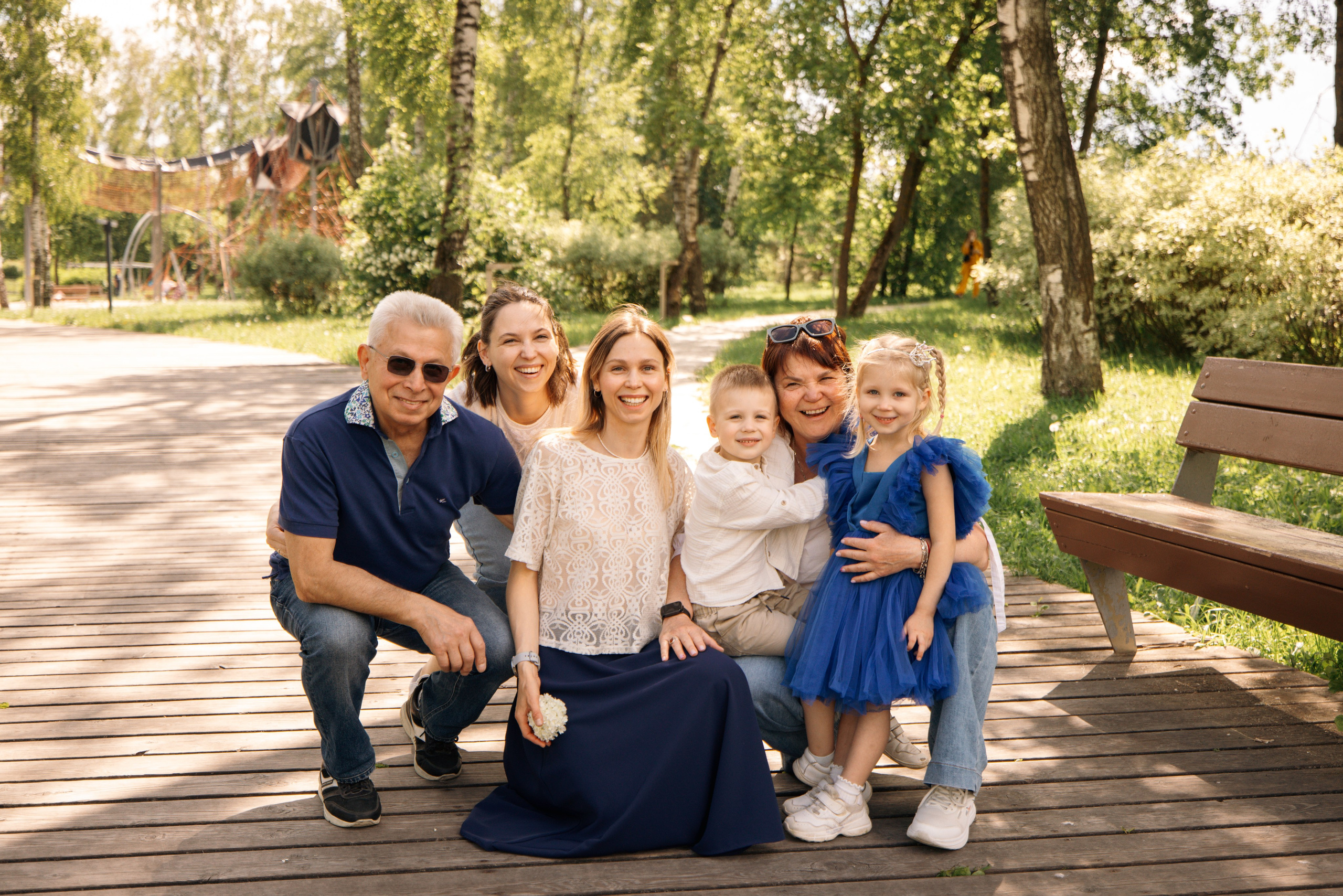 Большая семейная фотосессия в Сколково