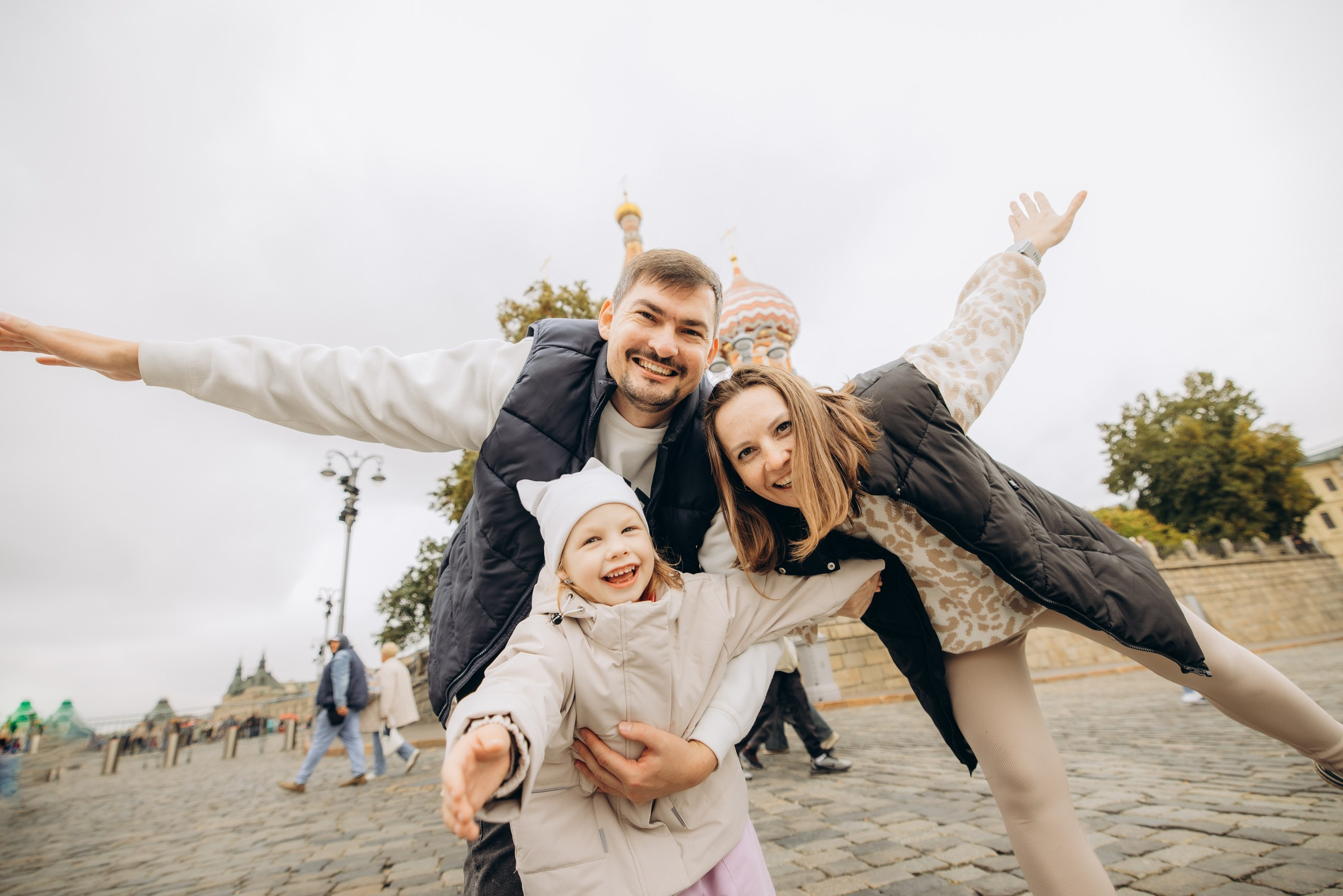 Семейная съемка на Красной Площади. Семейные фотограф в Одинцово и Москве. Диана Сусоева