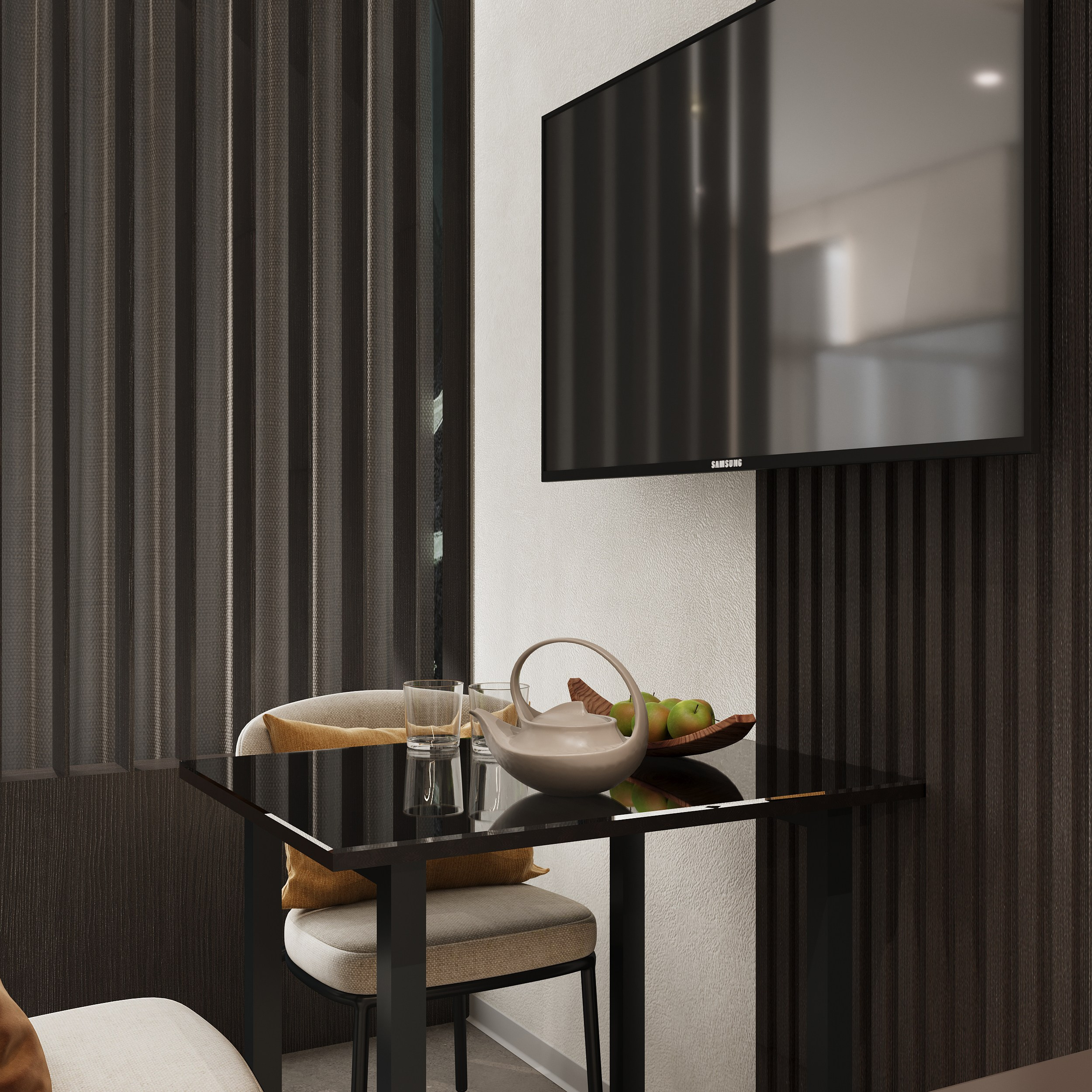 Студия 28 м². 3D визуализация