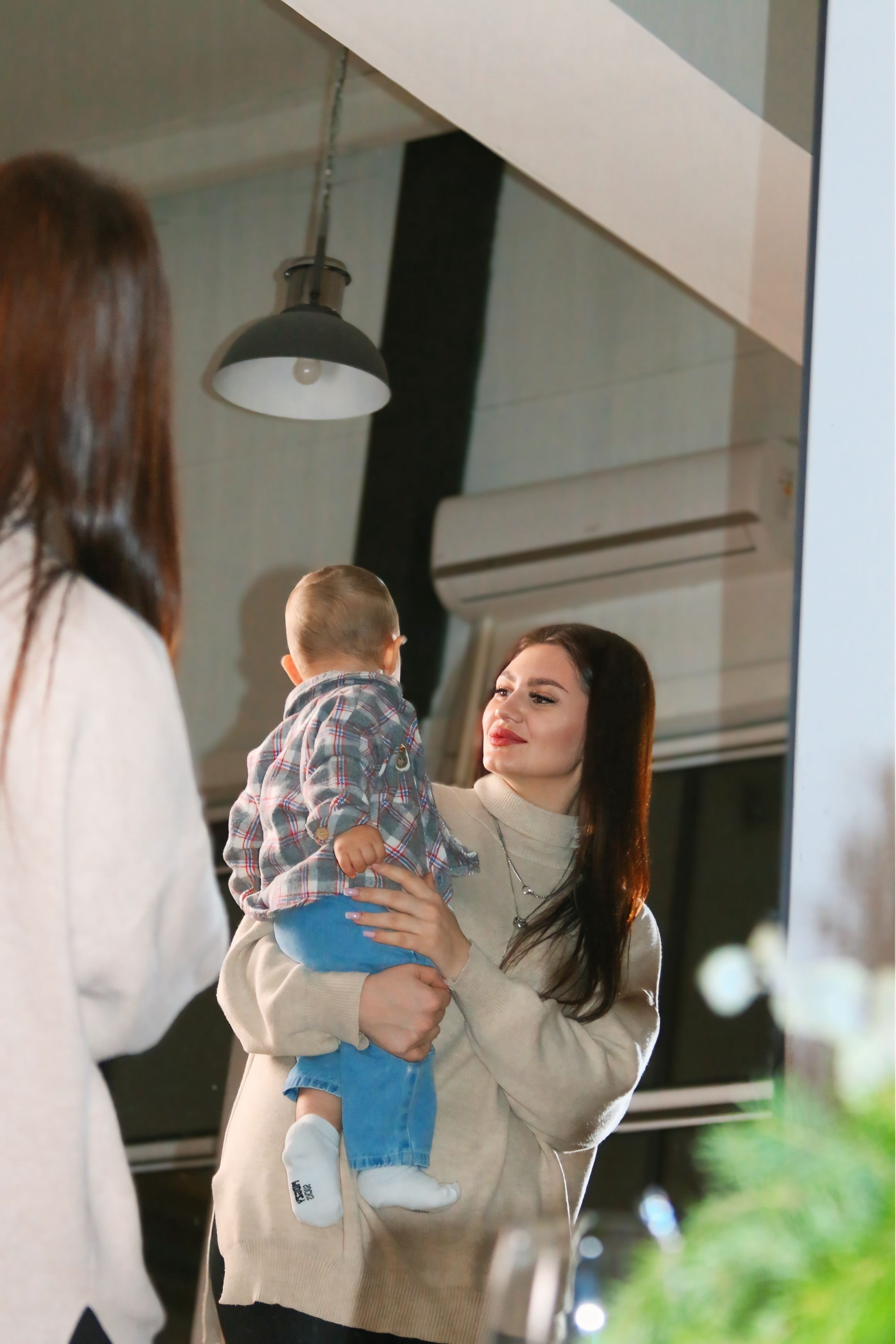 Новогодняя фотосессия мамы с сыном