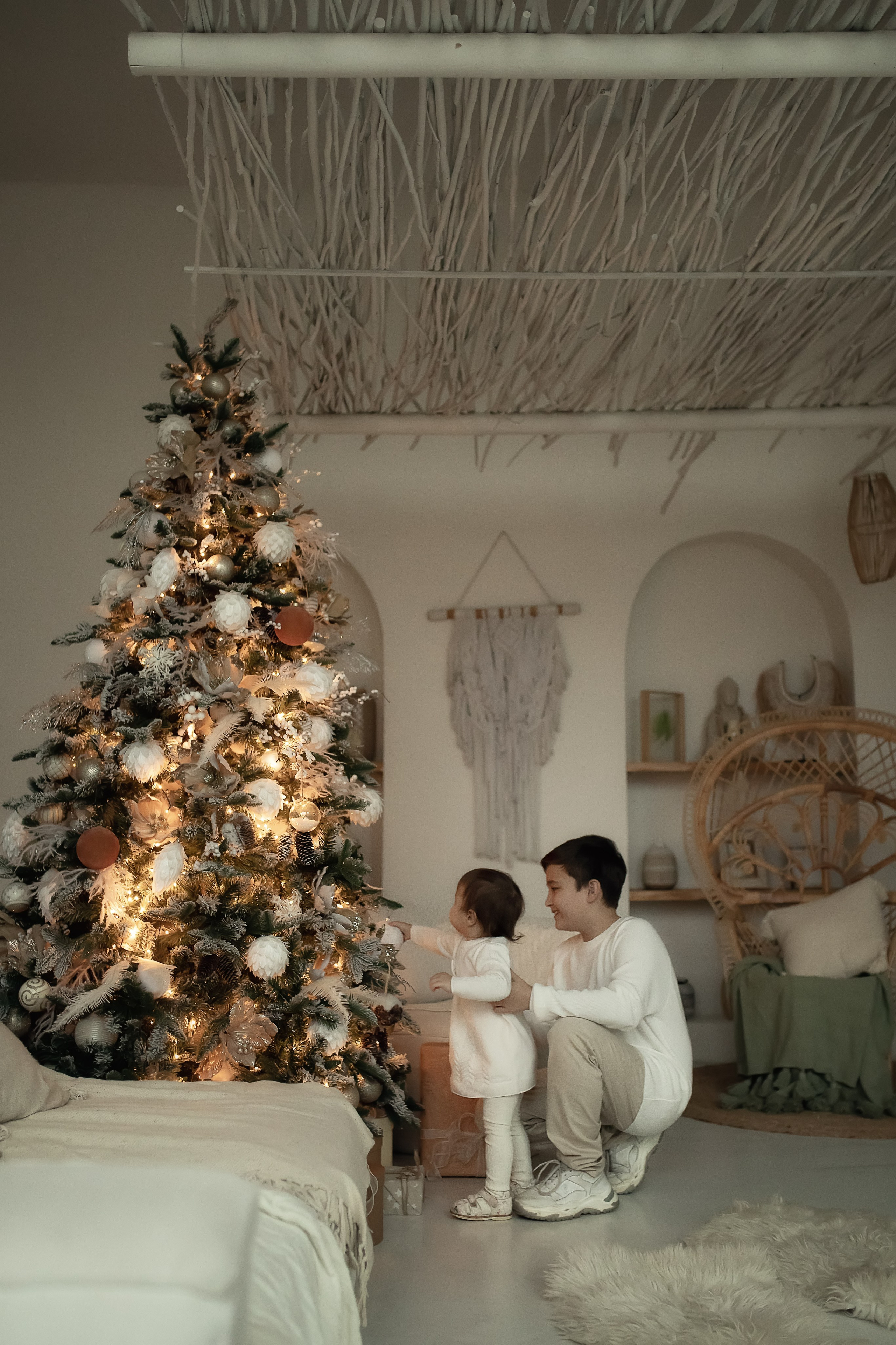 Новогодняя семейная съемка в студии. ФОТОГРАФ