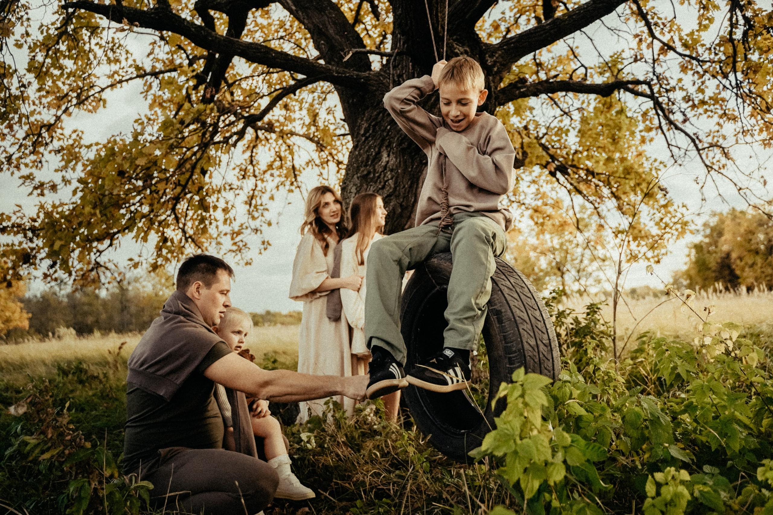 Семья на природе