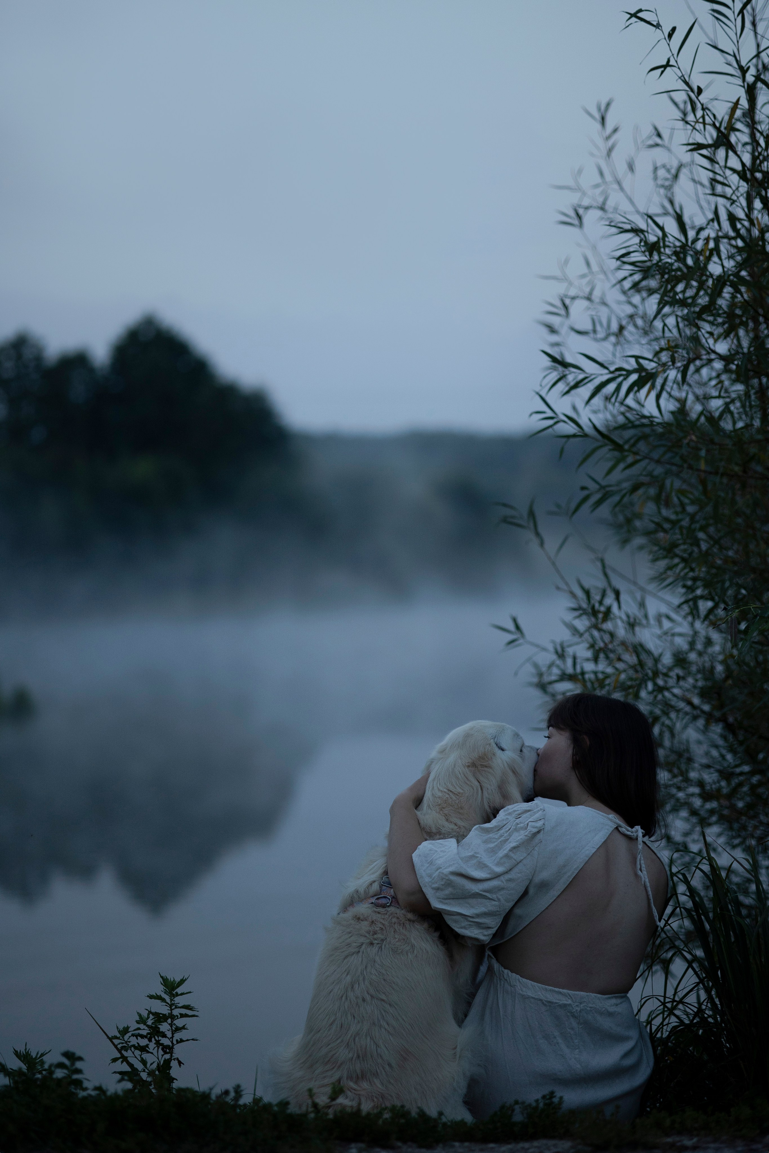 Рассветная съемка с собакой. Анастасия Белаш