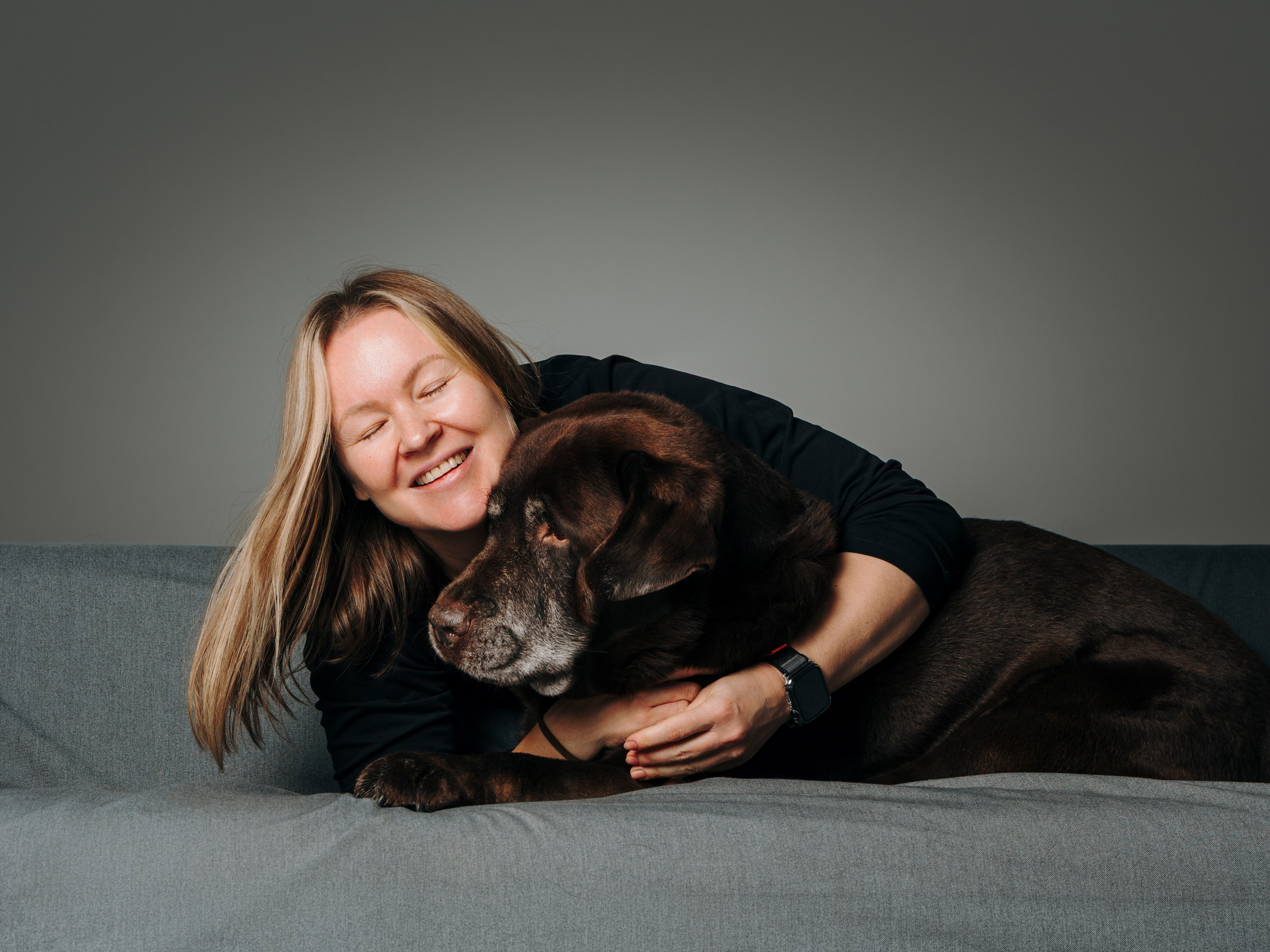 Оля и Шерлок. Семейный фотограф анималист Ананьева Мария — Москва