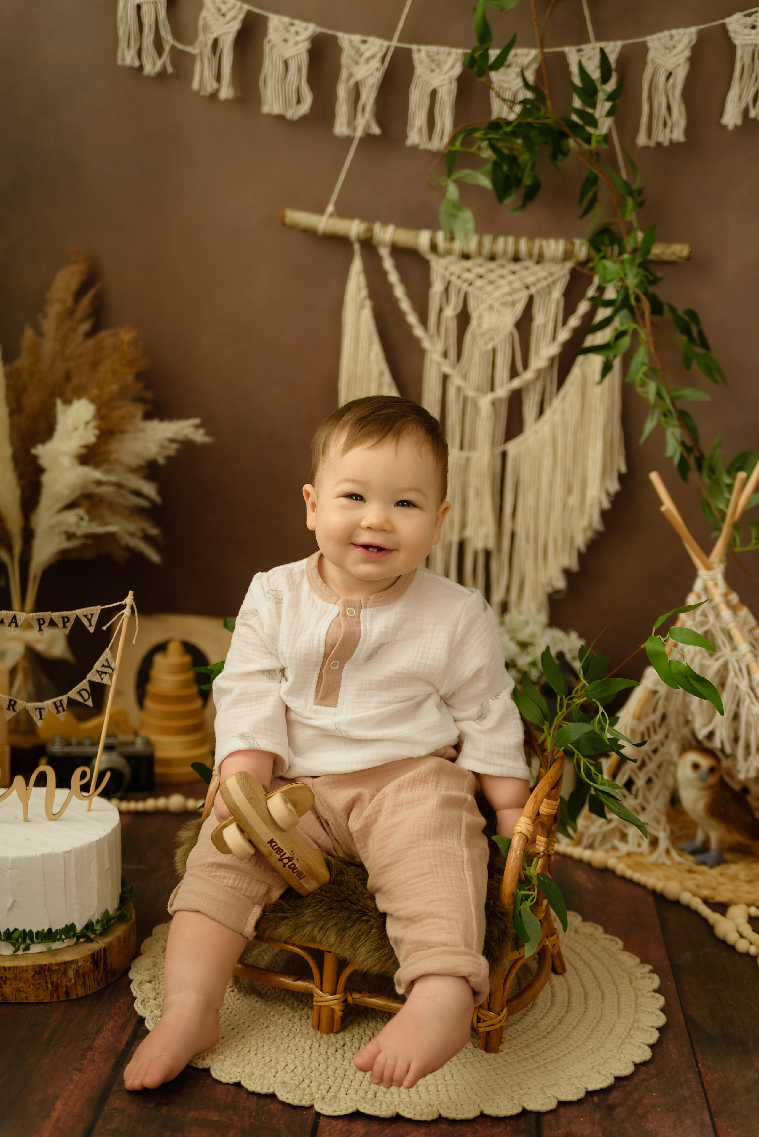 Детская фотосессия «Бохо» Савелию 1 годик. Детский Фотограф |Фотограф на годик в Брянске Ирина Романова