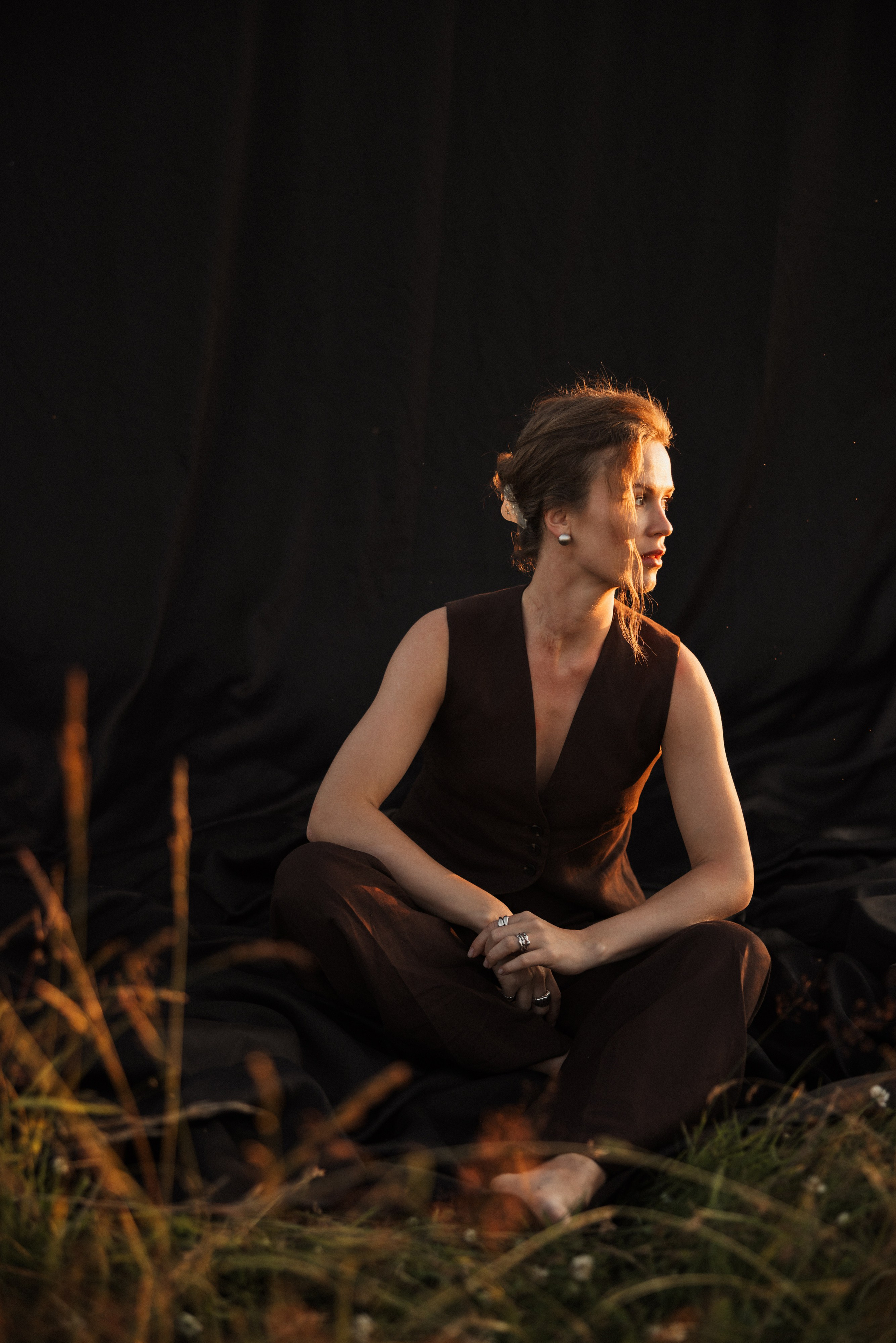 Фэшн съёмка в поле