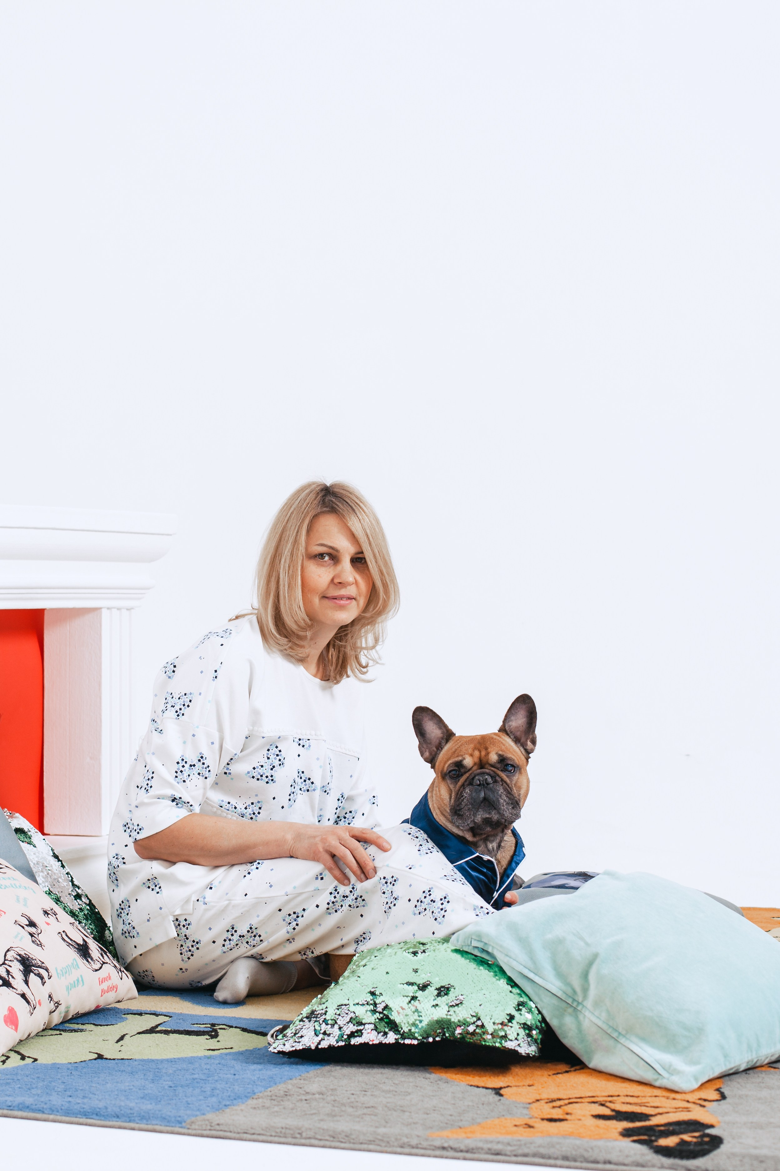 Пижамная вечеринка французских бульдогов и их хозяев. Фотограф-анималист Татьяна Степанова