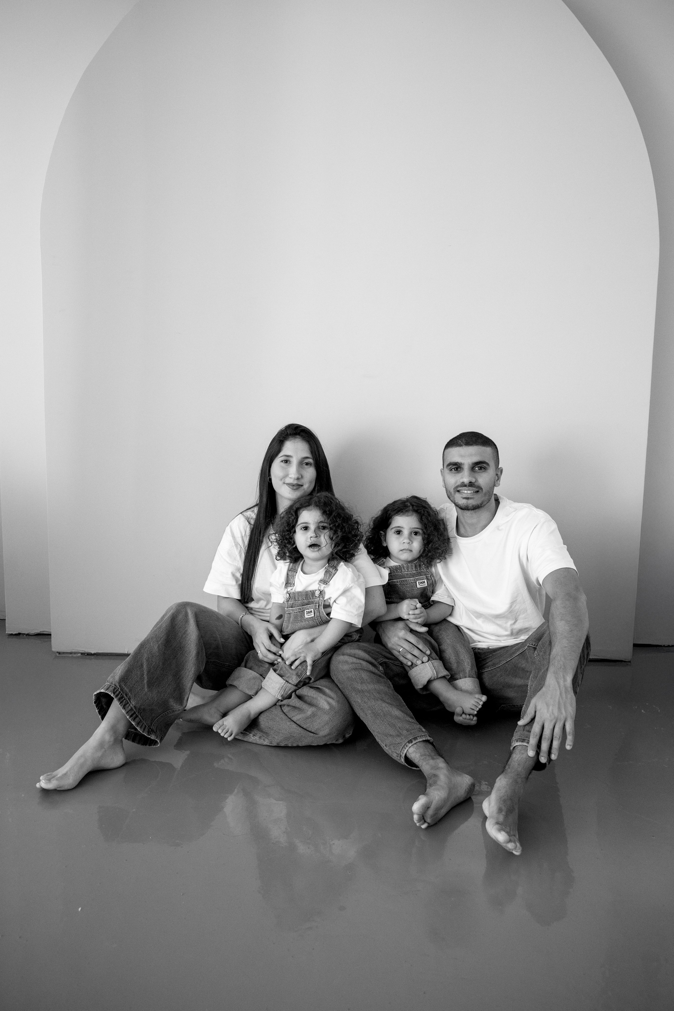 Family photoshoot inside the studio in Hadera. Wedding and family photographer