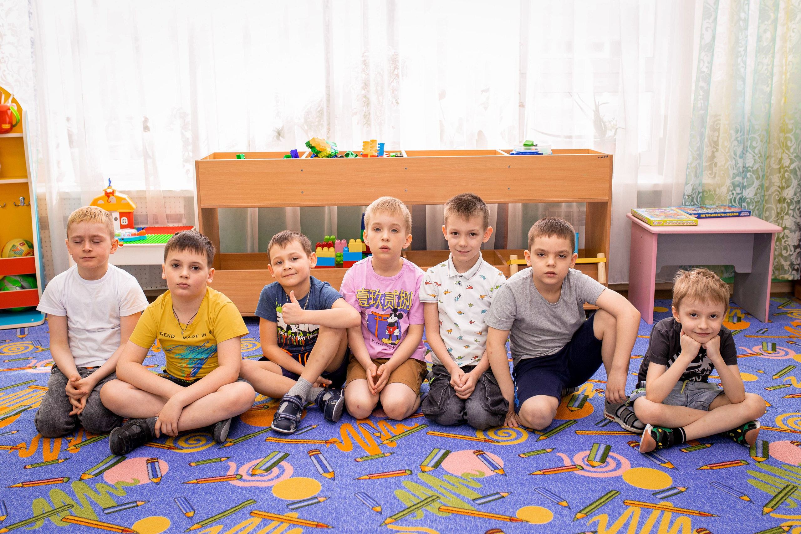 Степа, Даша и Алиса в детском саду. Семейный и детский фотограф город Тында Дарья