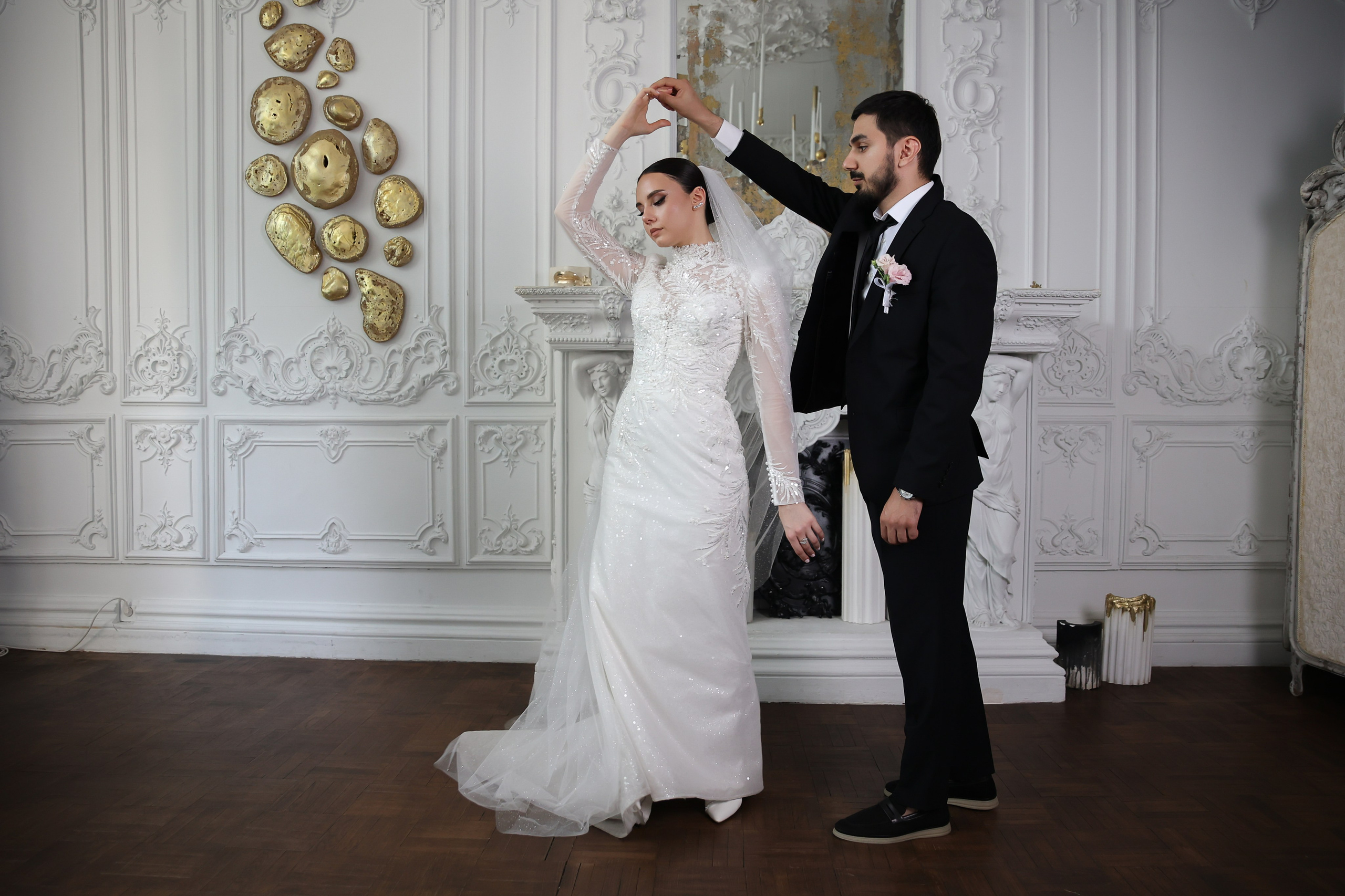 Свадебная фотосессия в фотостудии «Hram» 24.08.2024. Свадебный и семейный фотограф Виолетта Сидельникова. Краснодар, Россия, Беларусь, Европа