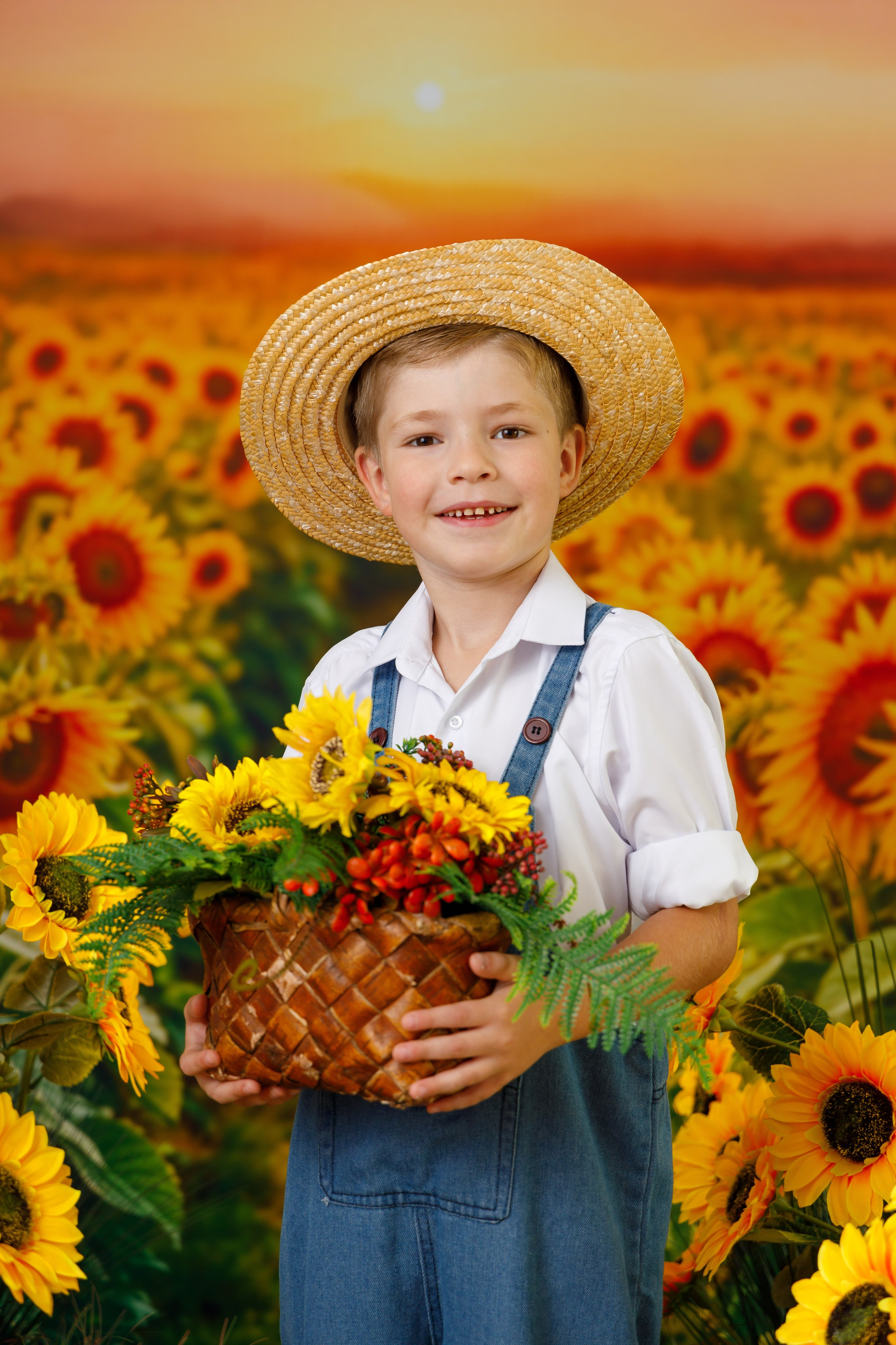 Подсолнухи. Детская фотостудия Москва
