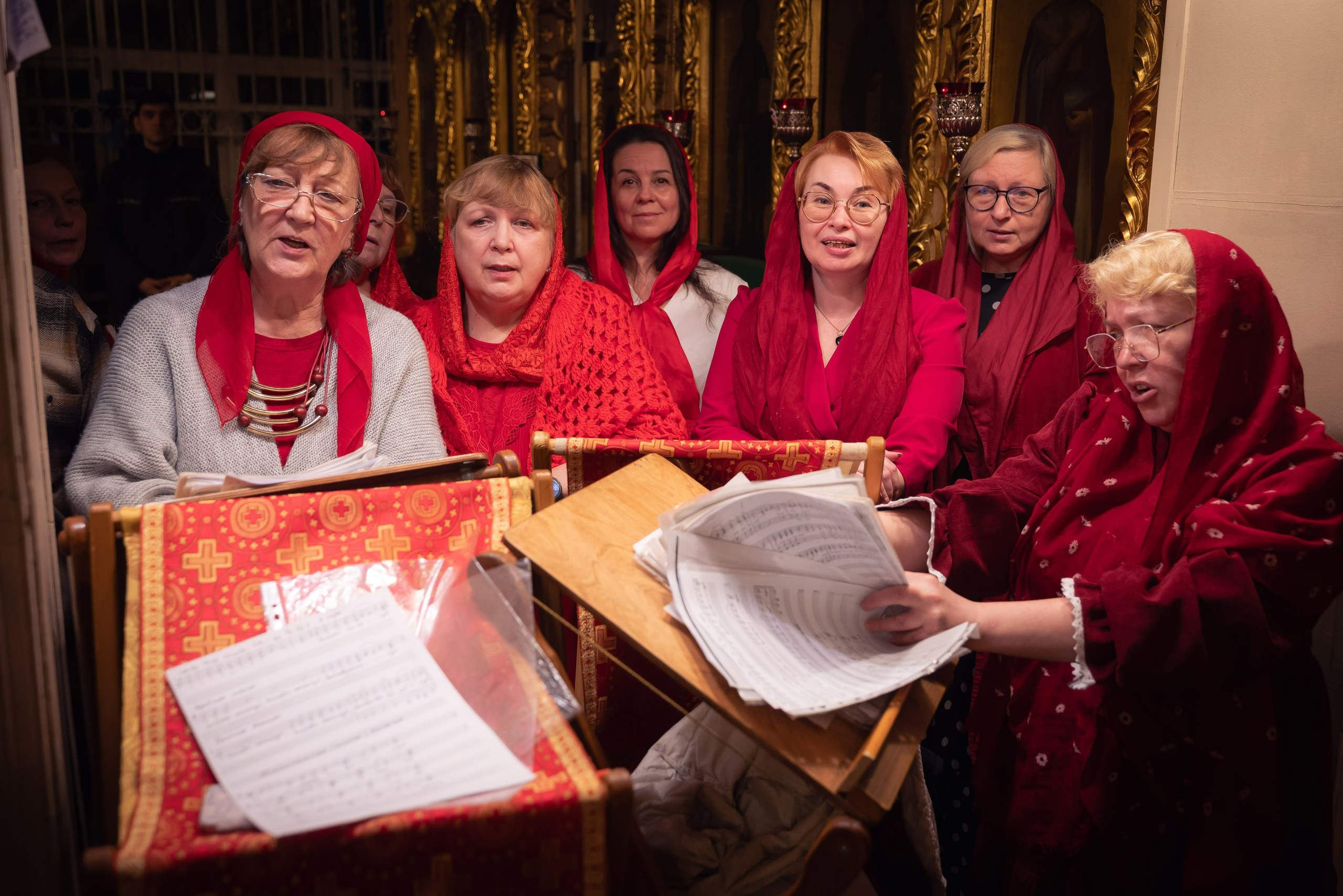 Богородский храм. Пасха. Полунощница, Божественная литургия. Антон и Татьяна Денисенко — В храме