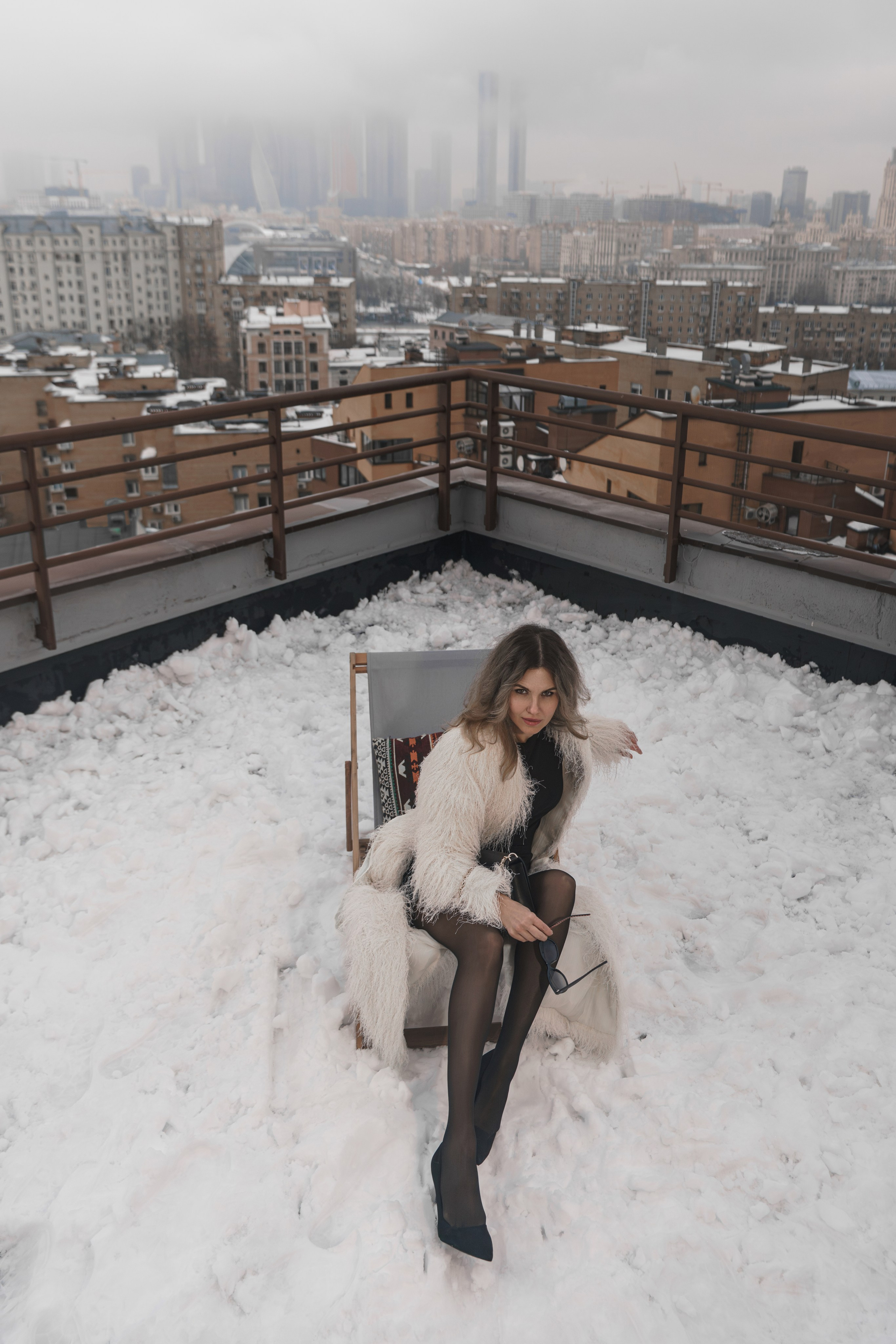 Съёмки на крыше в Москве. Фотограф Айгуль Вишня, съёмка в Москве и Санкт-Петербурге