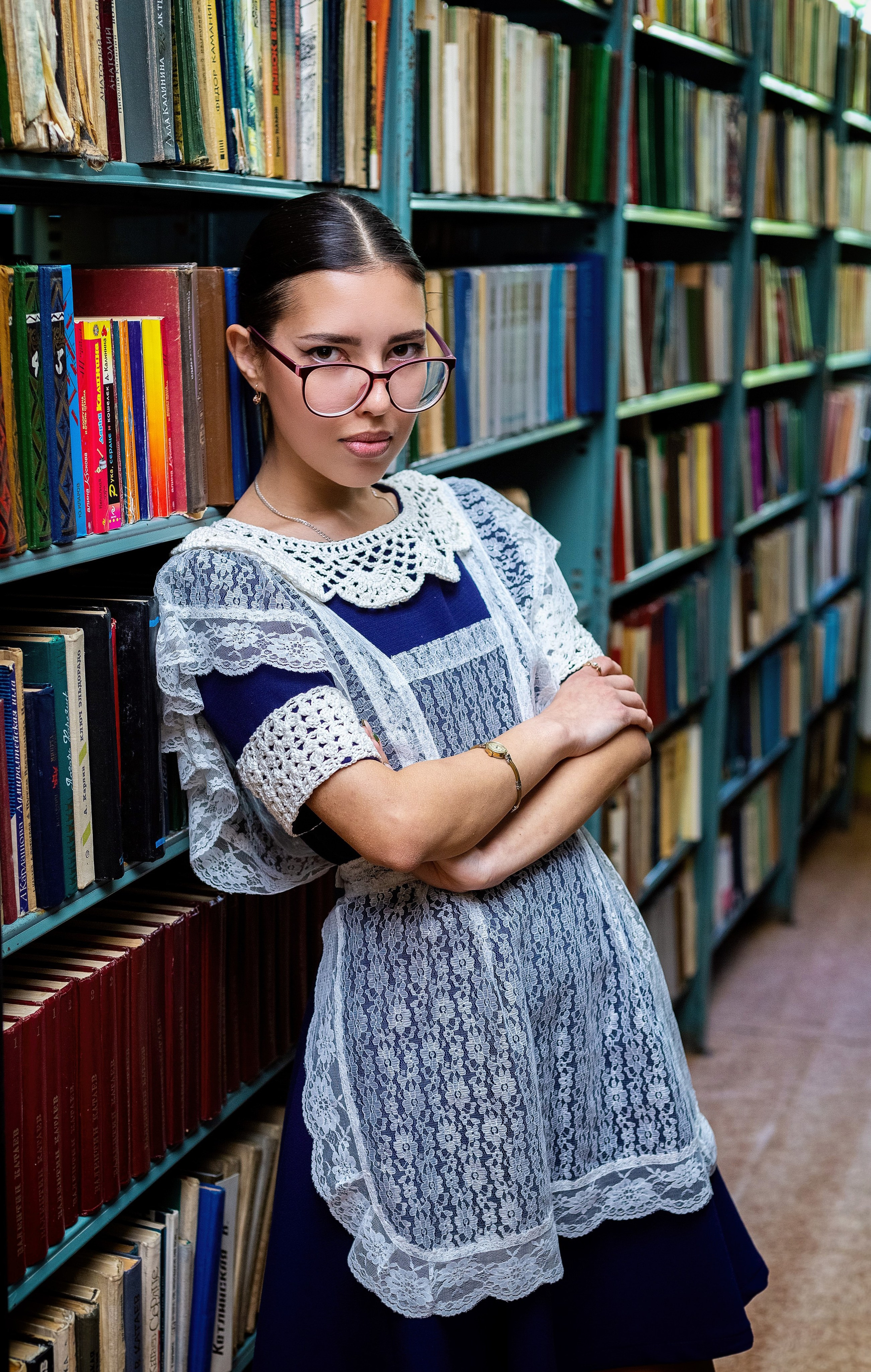 Съемка в библиотеке. Выпускные альбомы Воронеж от Веры Соколовой