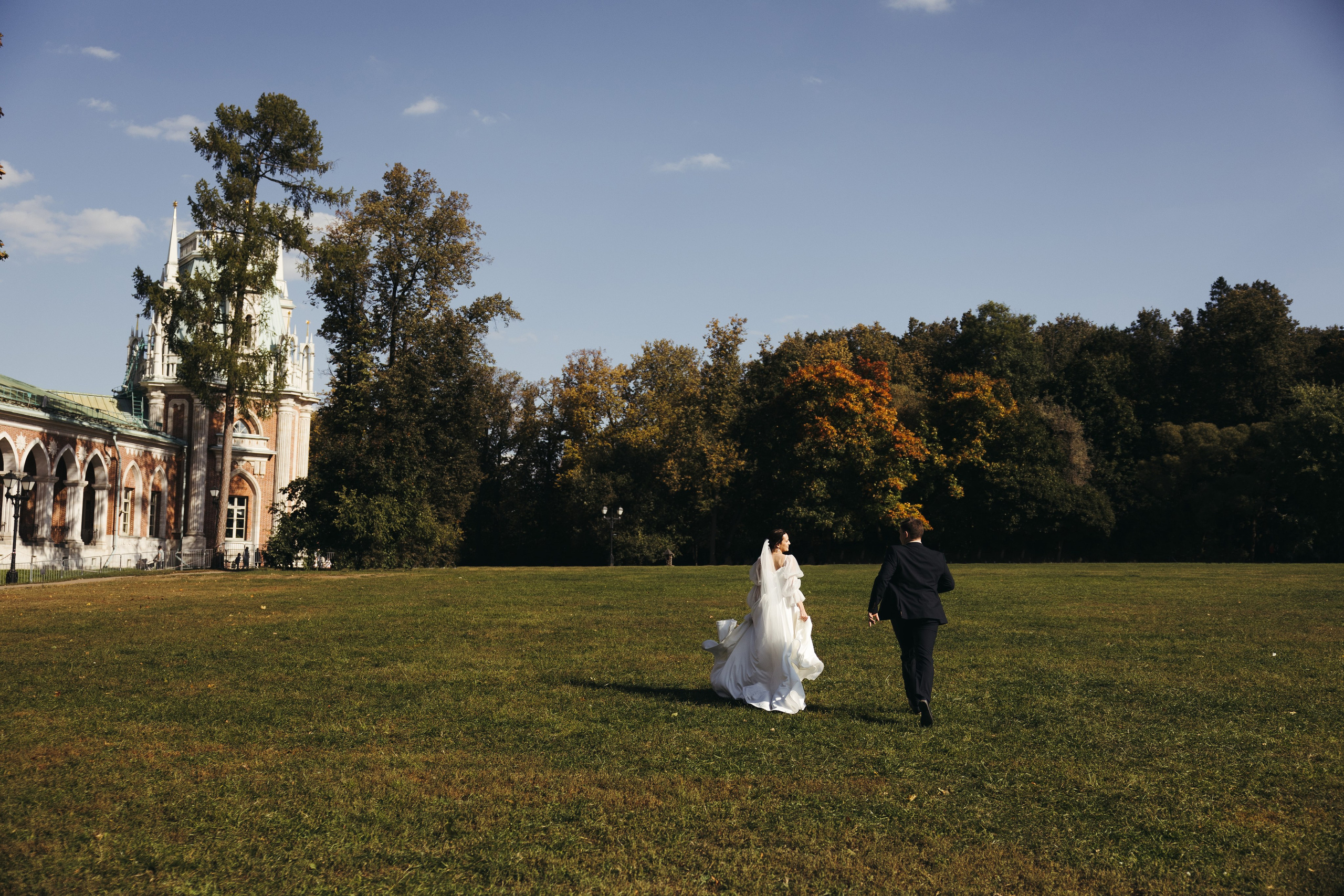 Свадебная фотосессия в парке Царицыно, Банкет в ресторане Пантеон. Свадебный фотограф Москва Анастасия Храмова