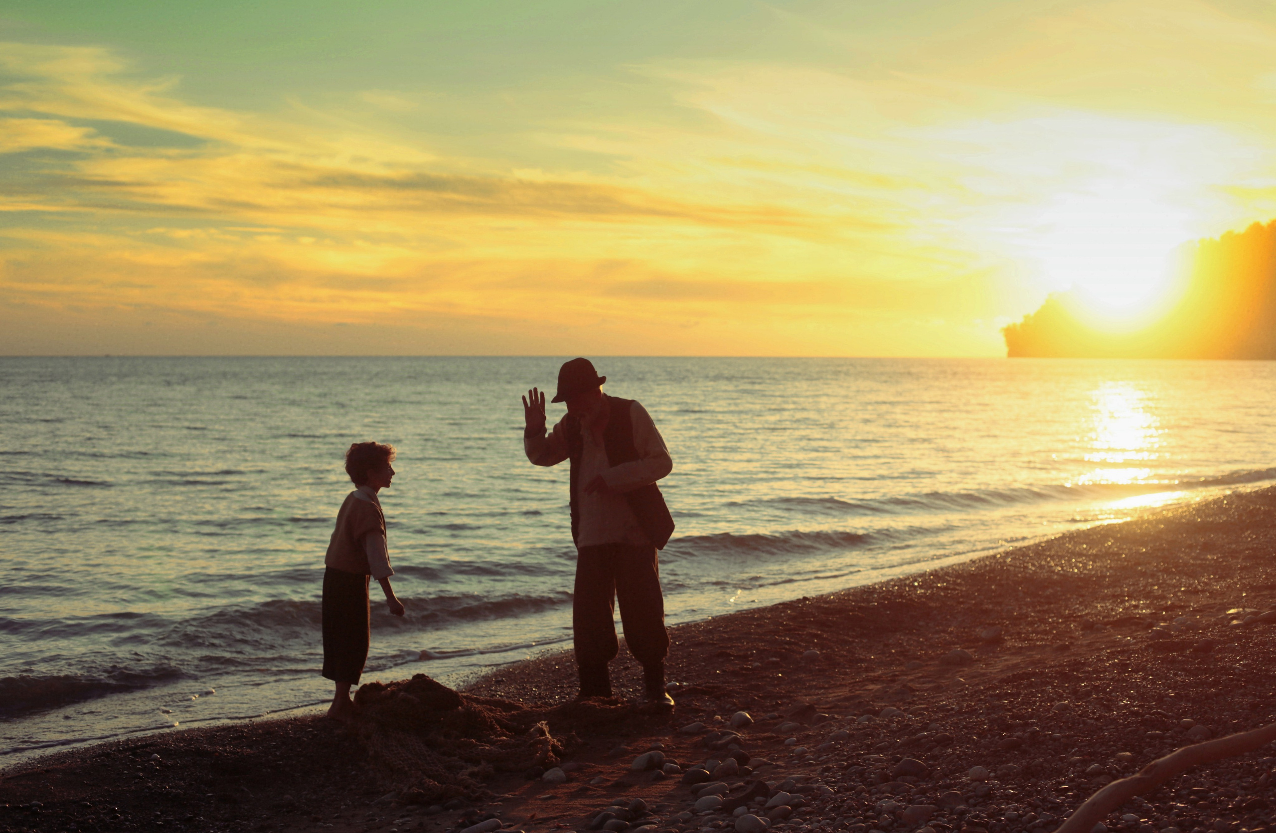Кинематографическая съемка. Старик и дети. Ekaterina Beridze