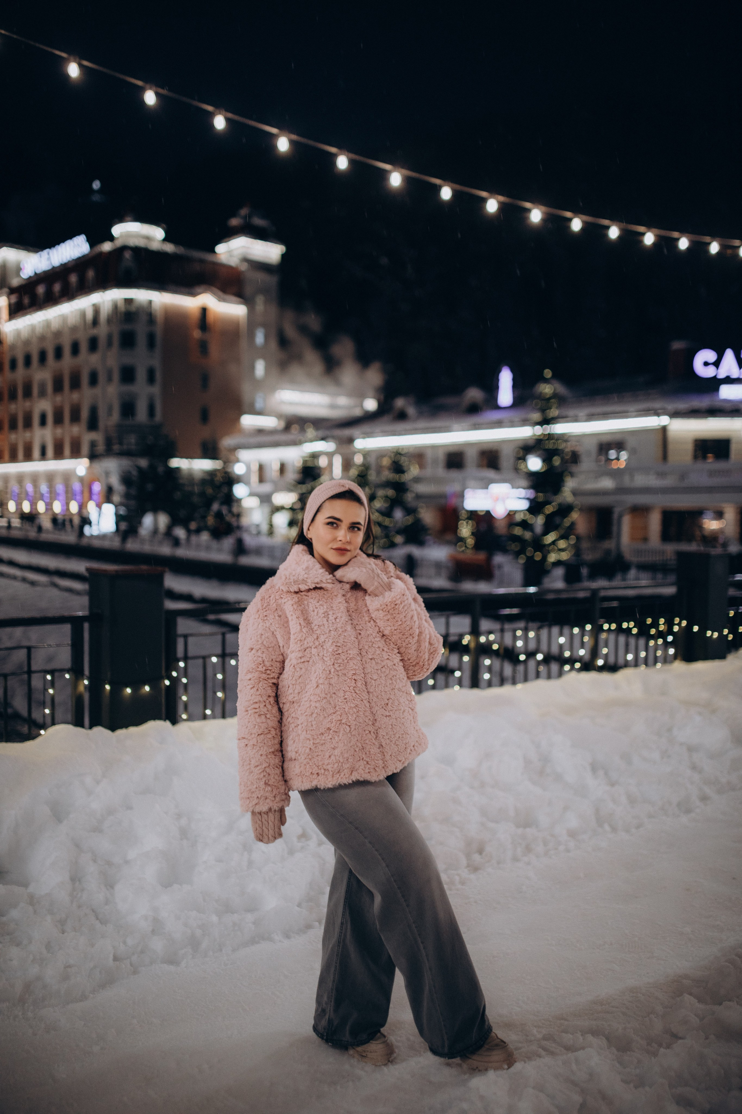 Зимняя прогулка на Розе Хутор с Кристиной. Фотограф Елизавета Балакир
