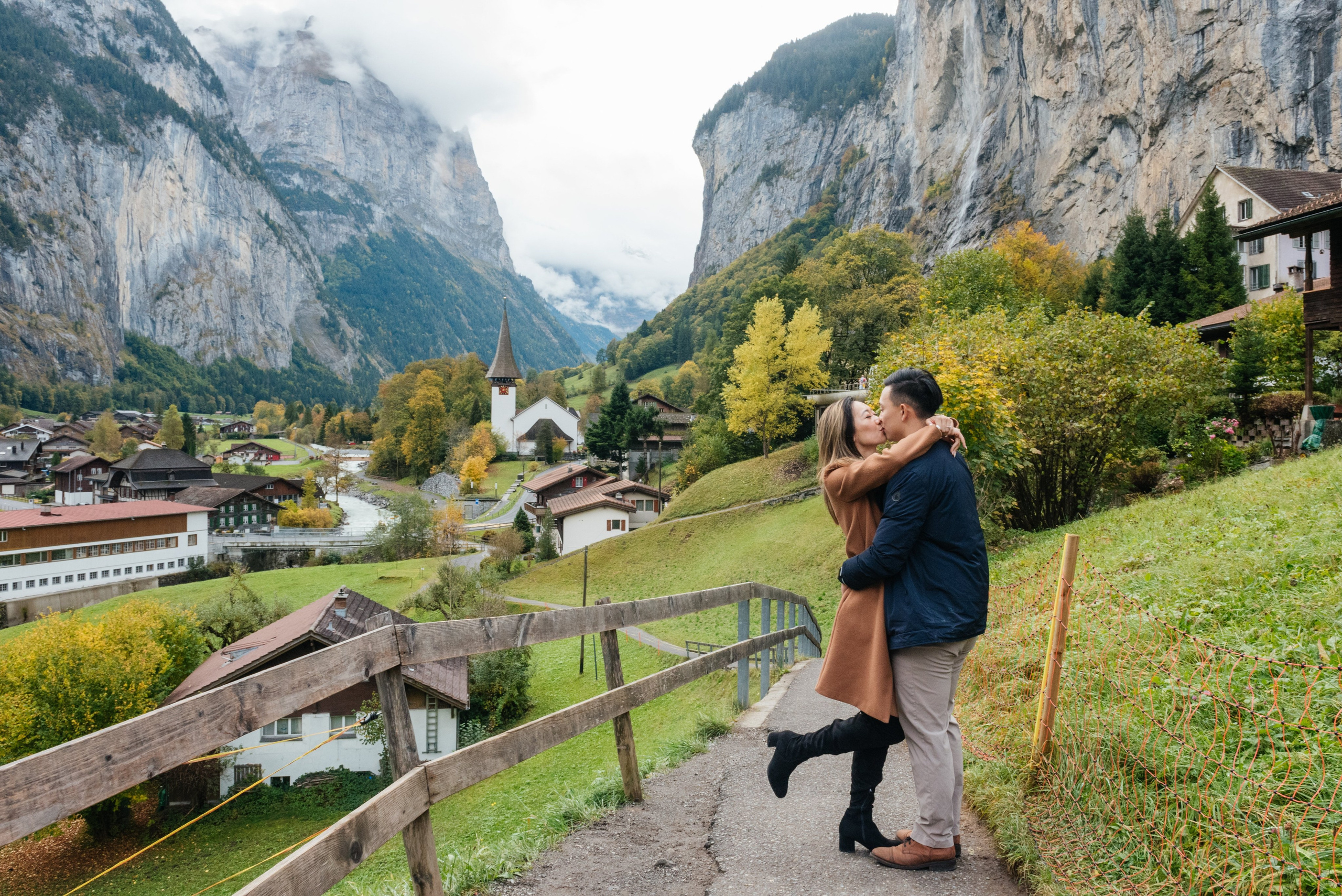 Tina & Wesley (Wengen, Lauterbrunnen). Photographer in Interlaken area
