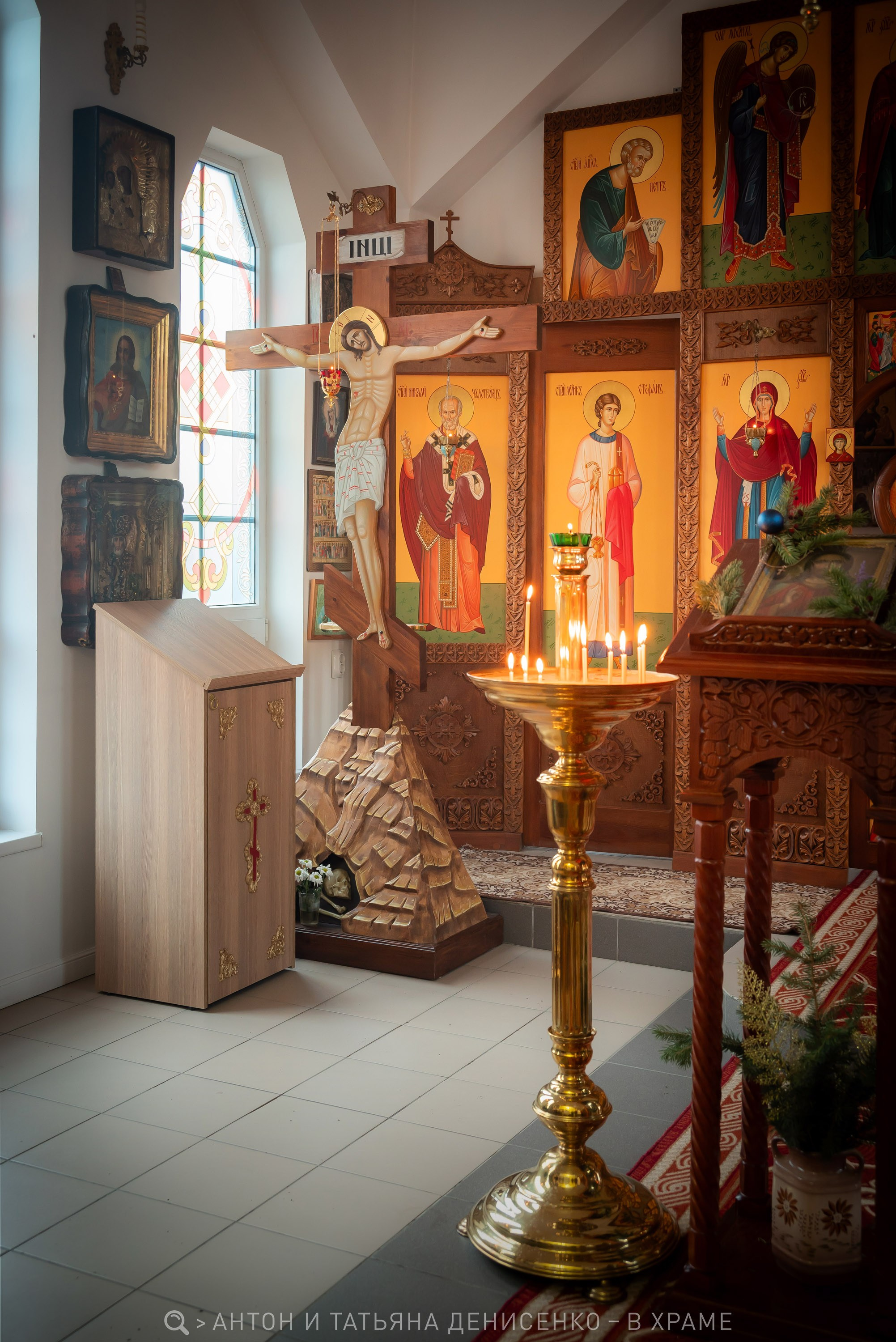 Храм Архистратига Михаила, х. Михайловский. Всенощное бдение. Антон и Татьяна Денисенко — В храме