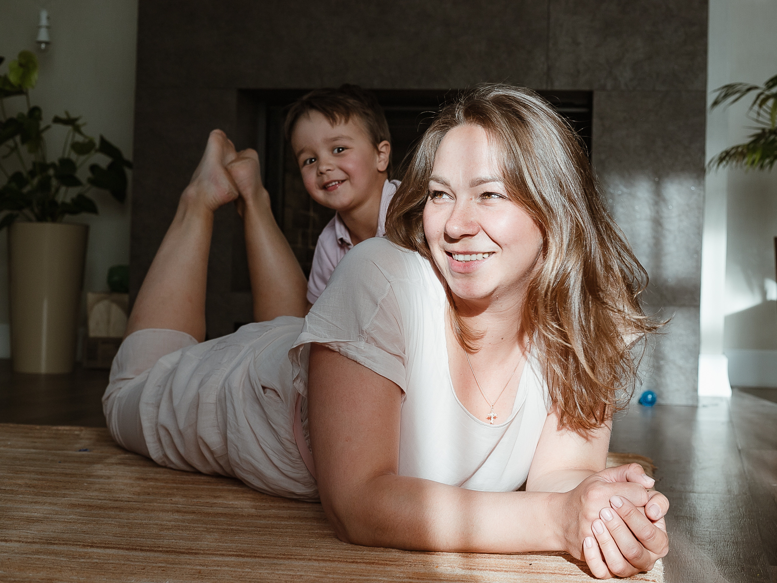 Sofia with brothers. Home