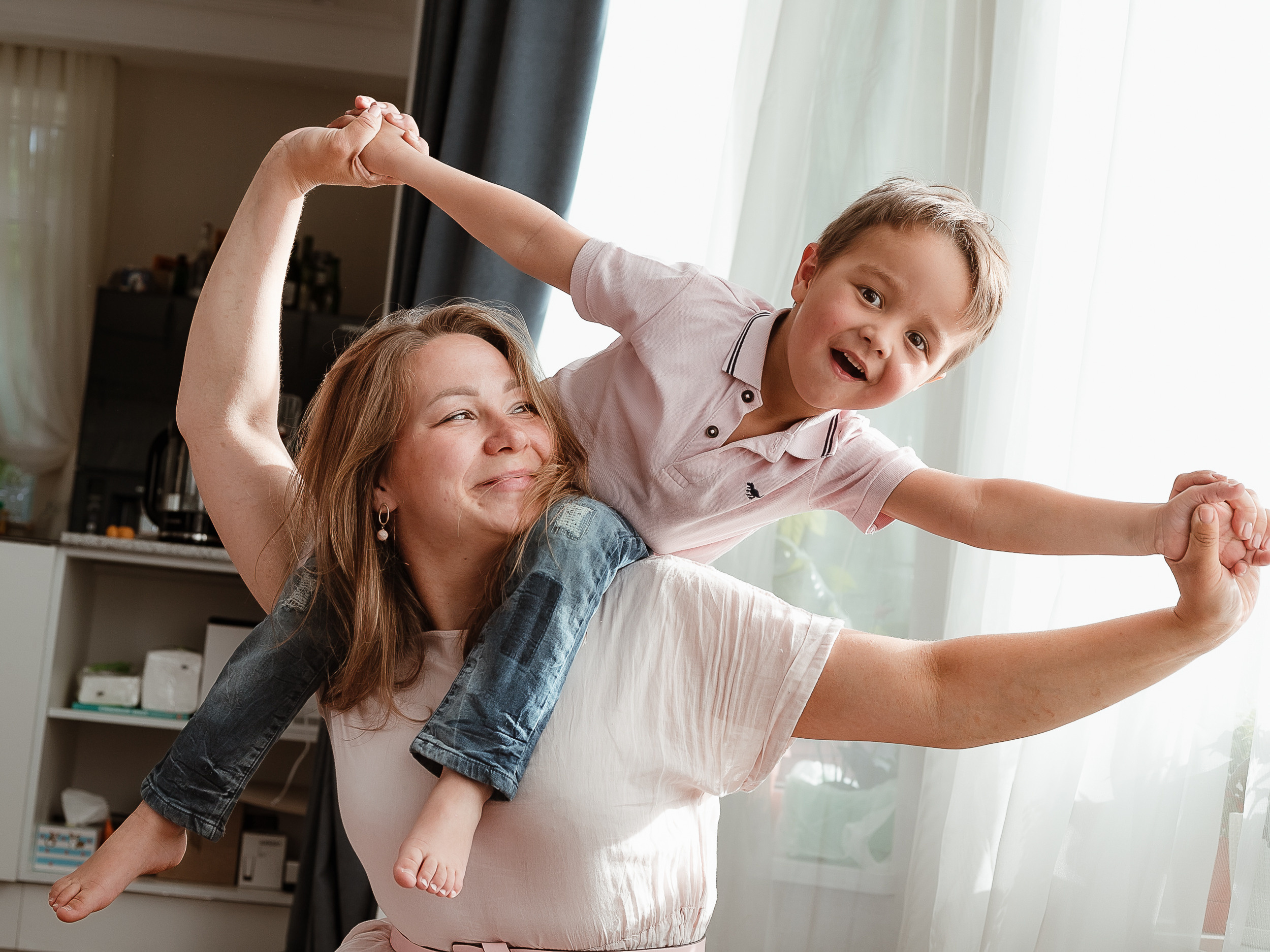 Sofia with brothers. Home