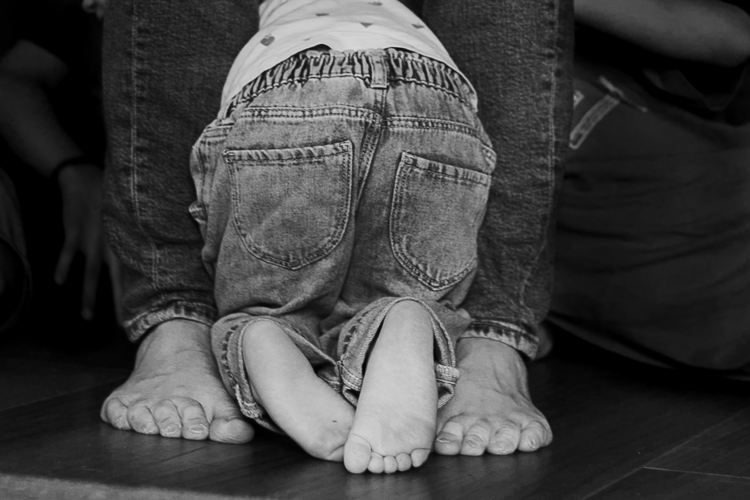 Twins with sister. Home