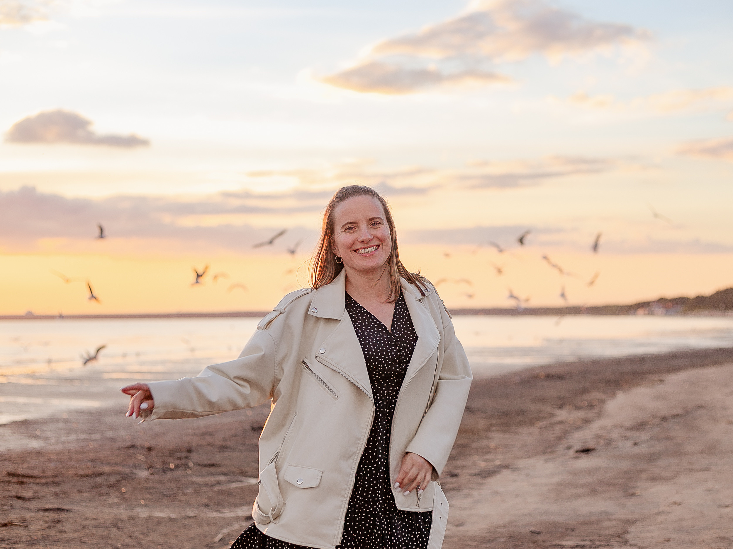 Seagull sunset dress. Home