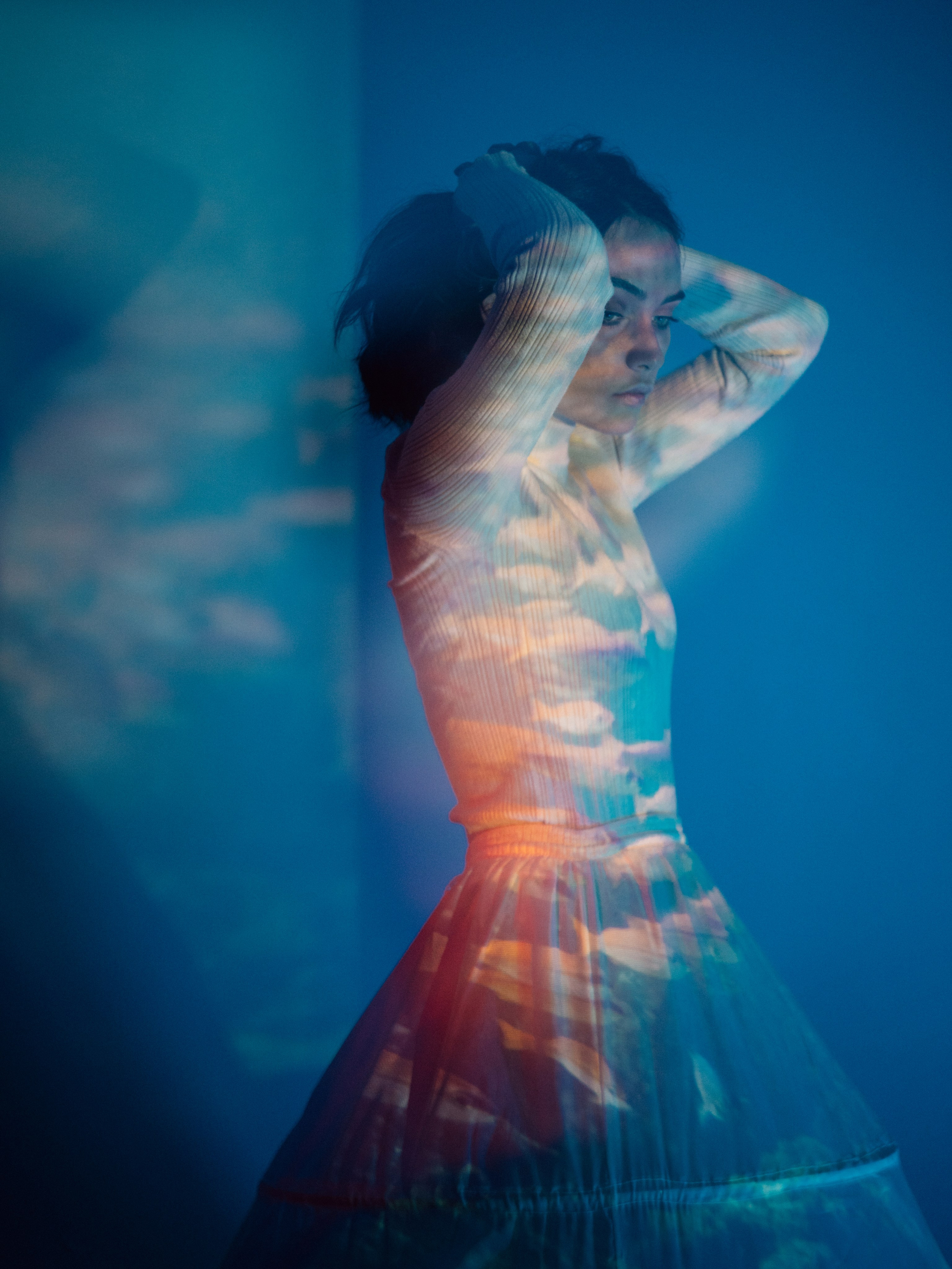 Портретная фотосессия с проектором в студии в Санкт-Петербурге. Светлана Гопанюк. Портретный фотограф. Санкт-Петербург. СПб