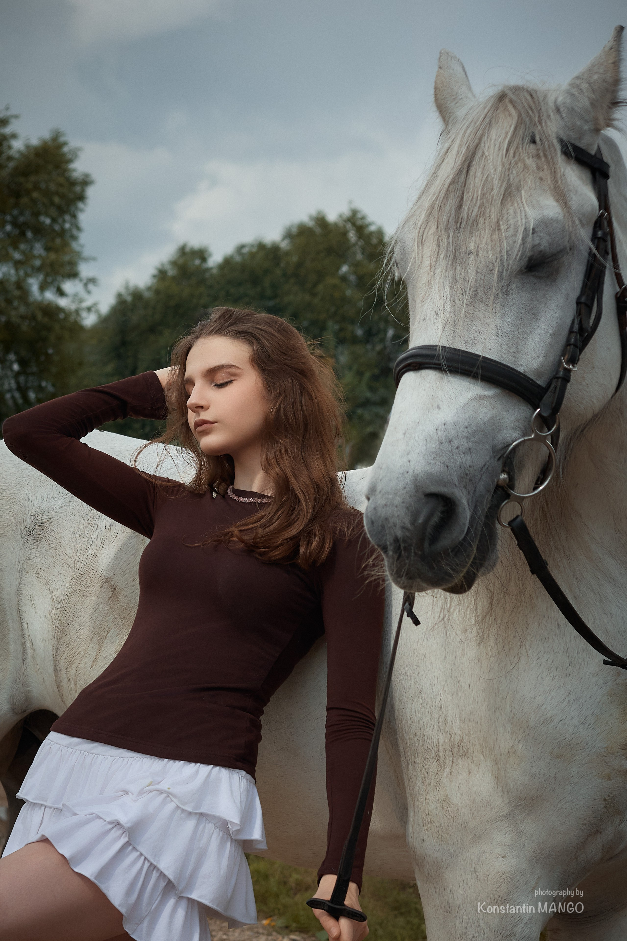 Фотопрогулка для Виктории и Полины на лошадях. Фотограф в Рязани. Свадьба, семейное фото, портрет. Константин Манго
