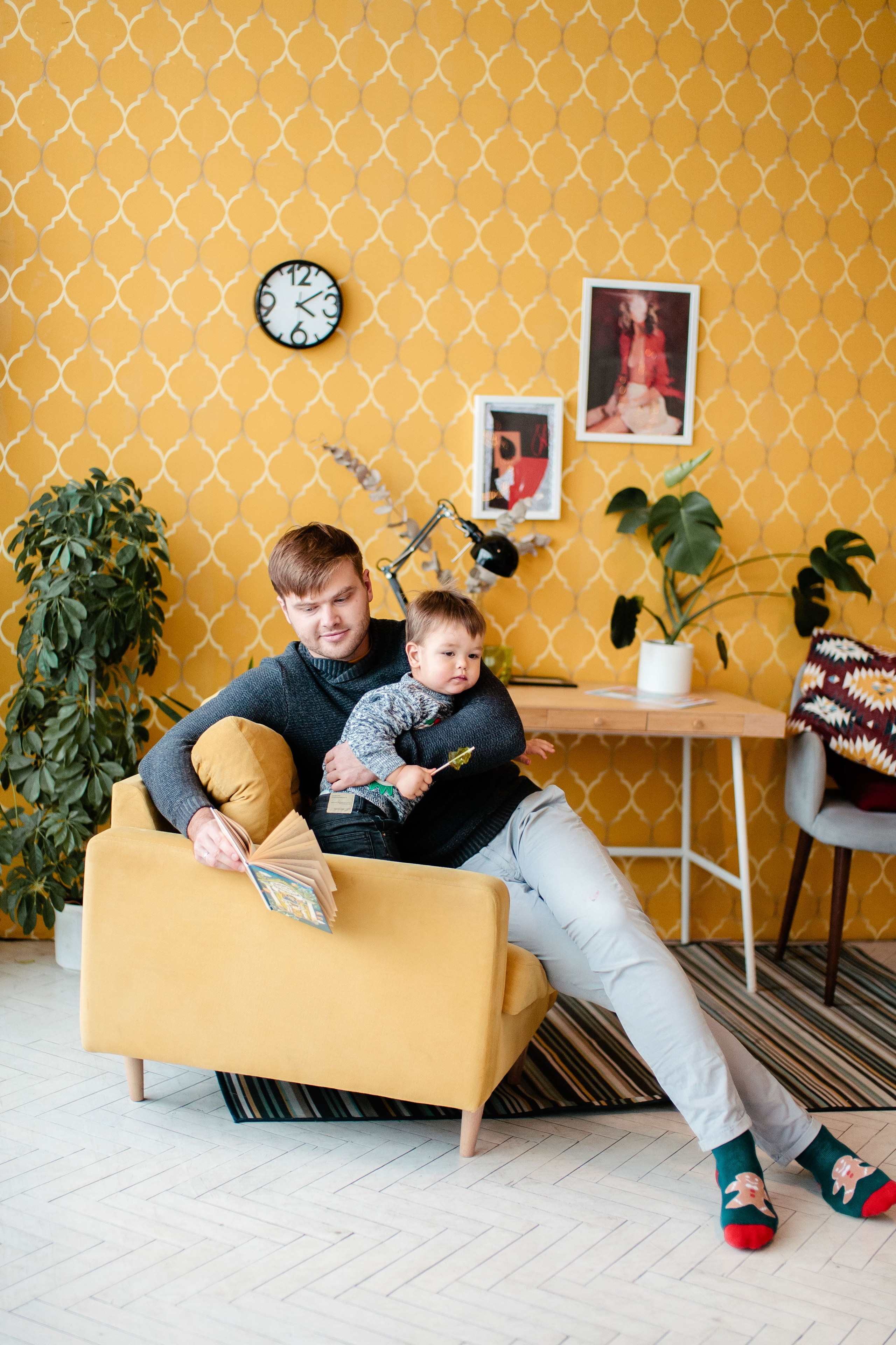 Семейная Новогодняя фотосессия в студии, фотограф в Москве