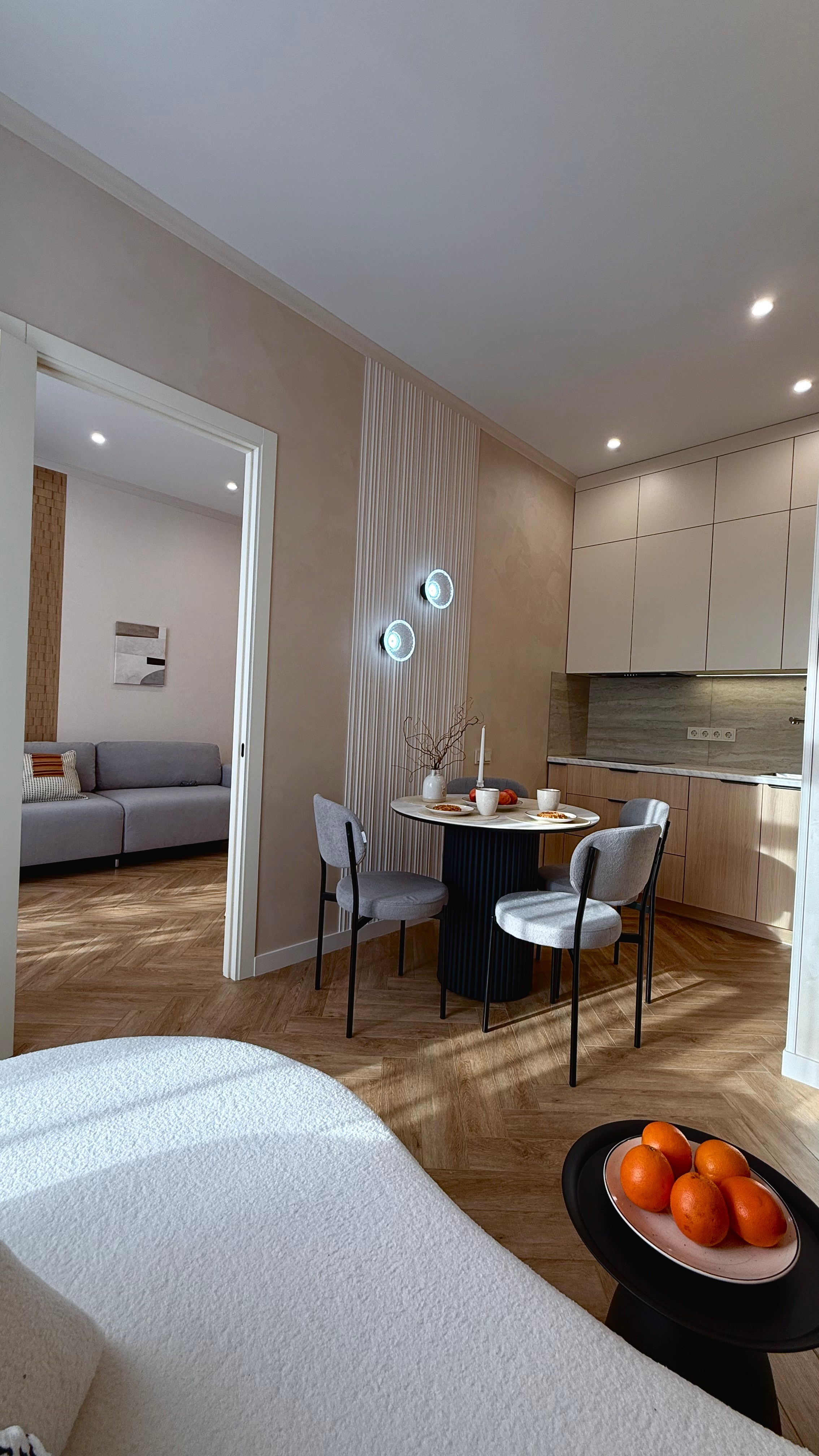 ЖК ID Park Pobedy. Квартира на сачу в долгосрочную аренду уровня комфорт плюс. Дизайн-студия интерьеров Юлии Ивановой