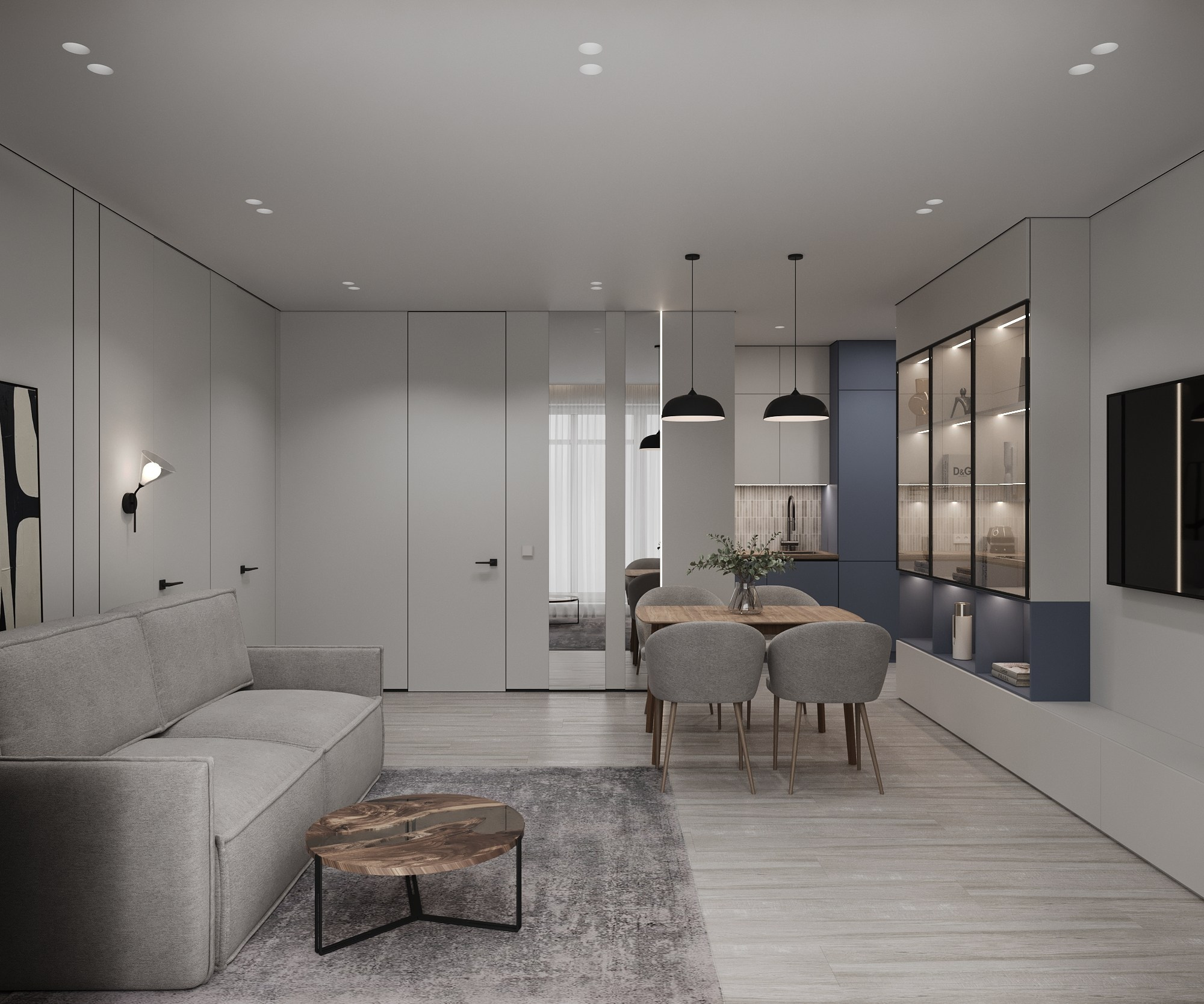 Квартира 62 кв. м. Хрустальный парк, Датский квартал. Annything design