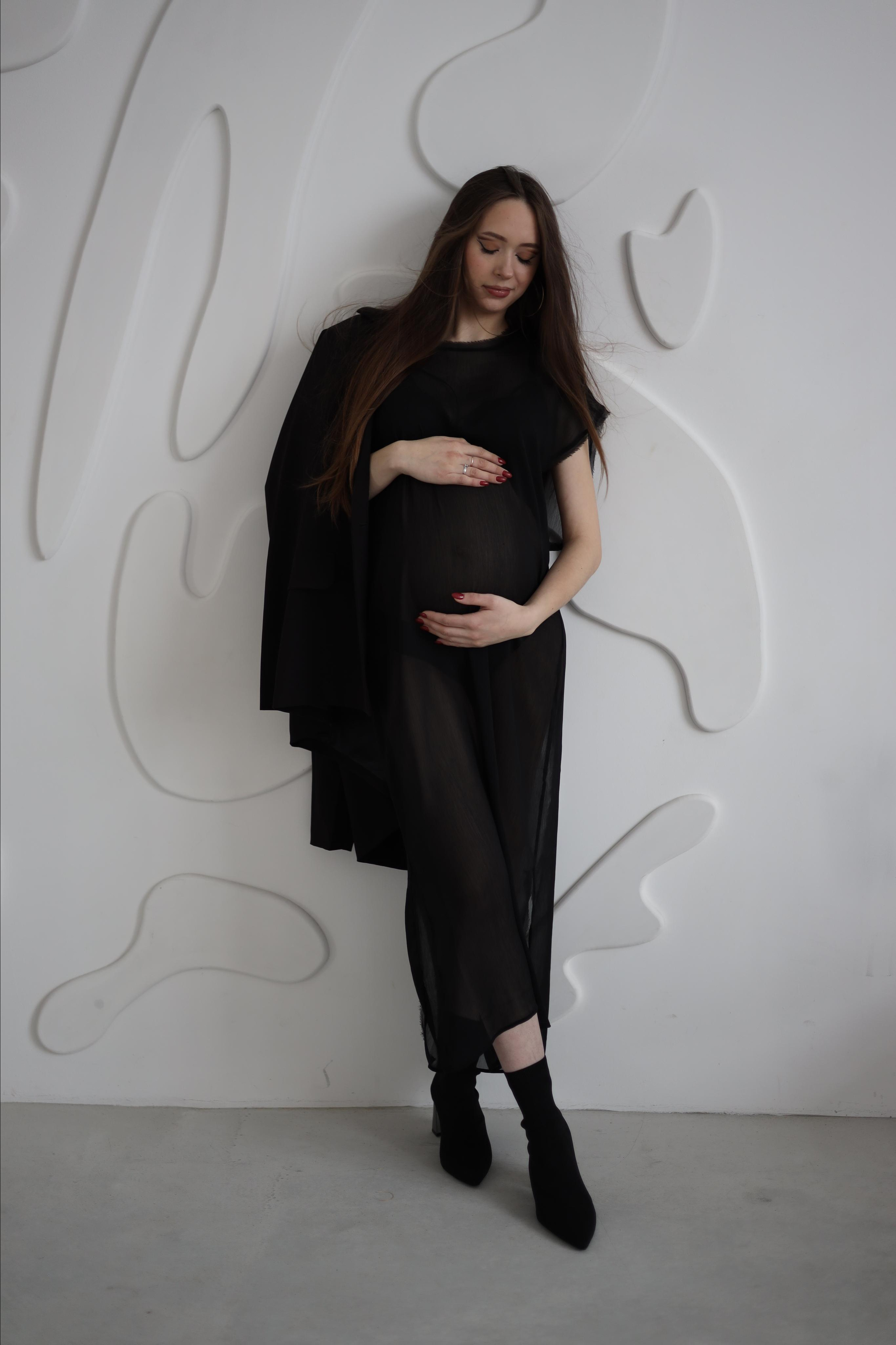 Черный пеньюар на прокат в Казани. Профессиональный Фотограф в Казани Яна Забелина