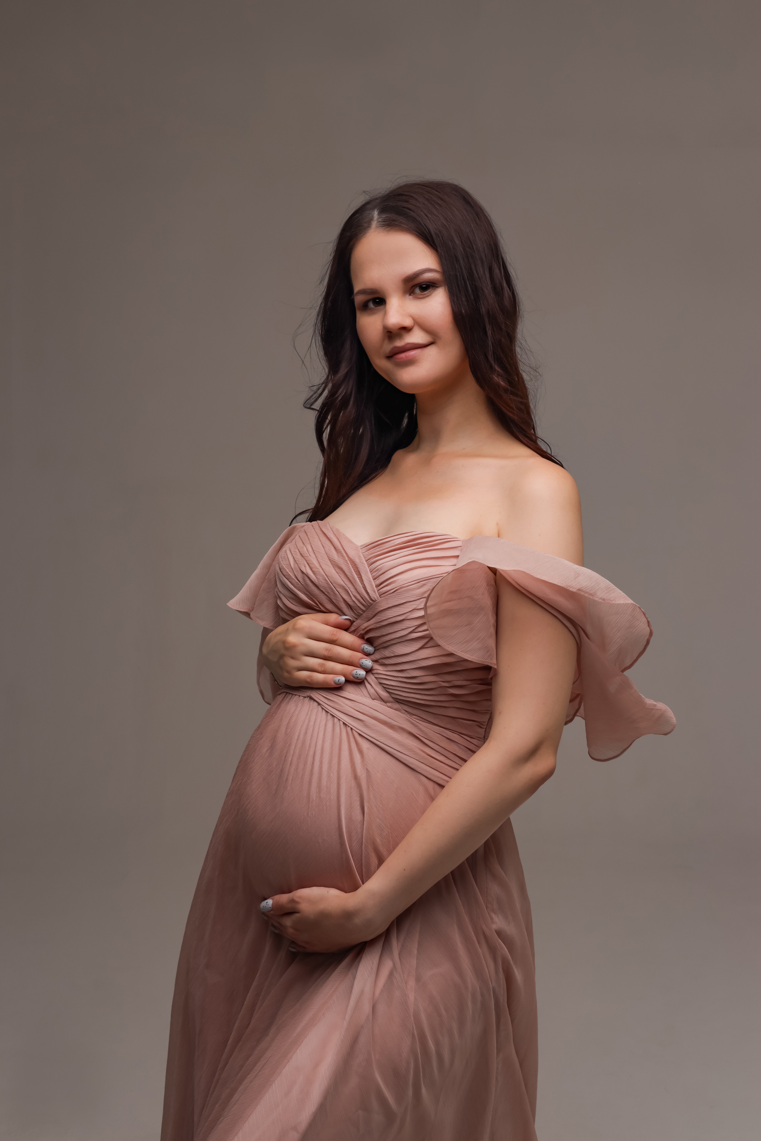 Пудровое шифоновое платье на прокат в Казани. Профессиональный Фотограф в Казани Яна Забелина