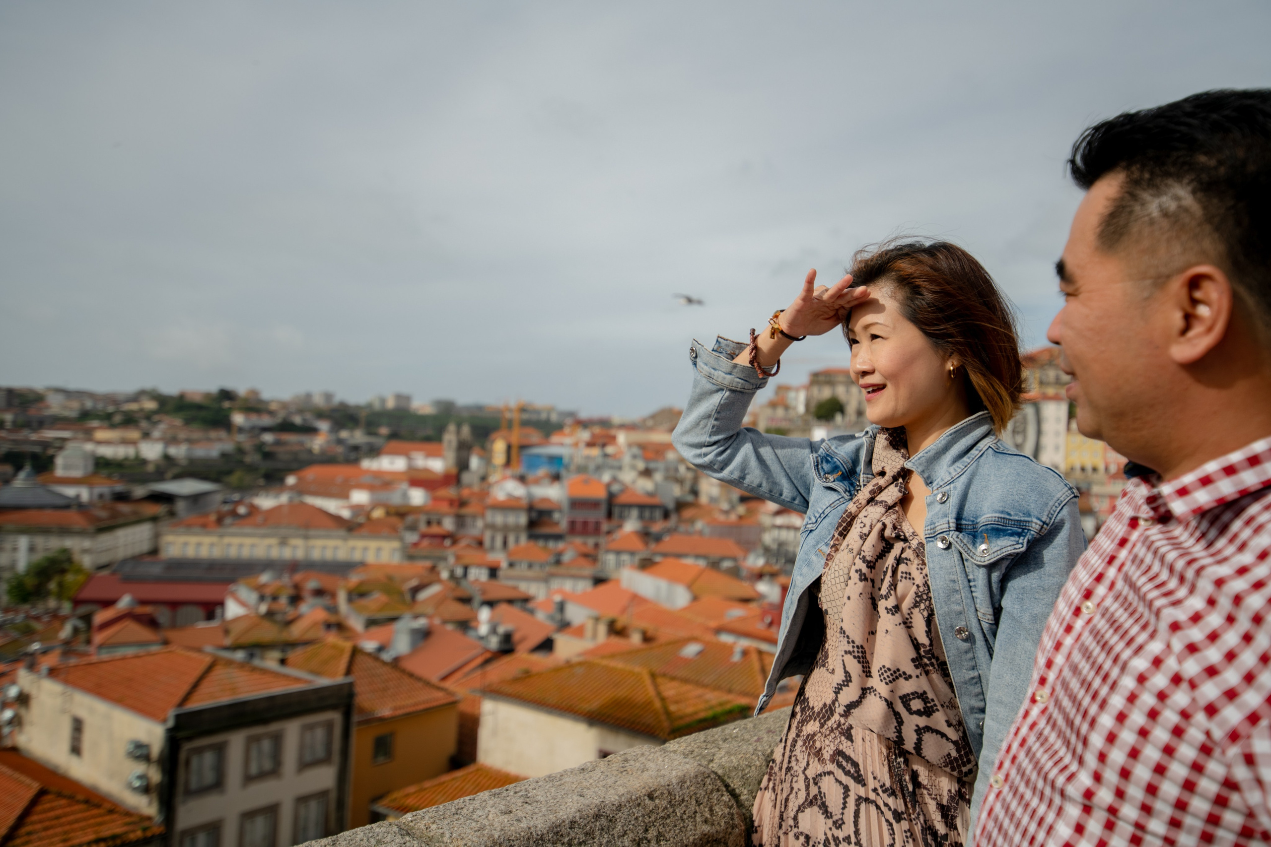 YOKE and ALFRED. Walking in Porto after the rain. Anastasiia Antoniuk portrait, family and couple photographer, Portugal